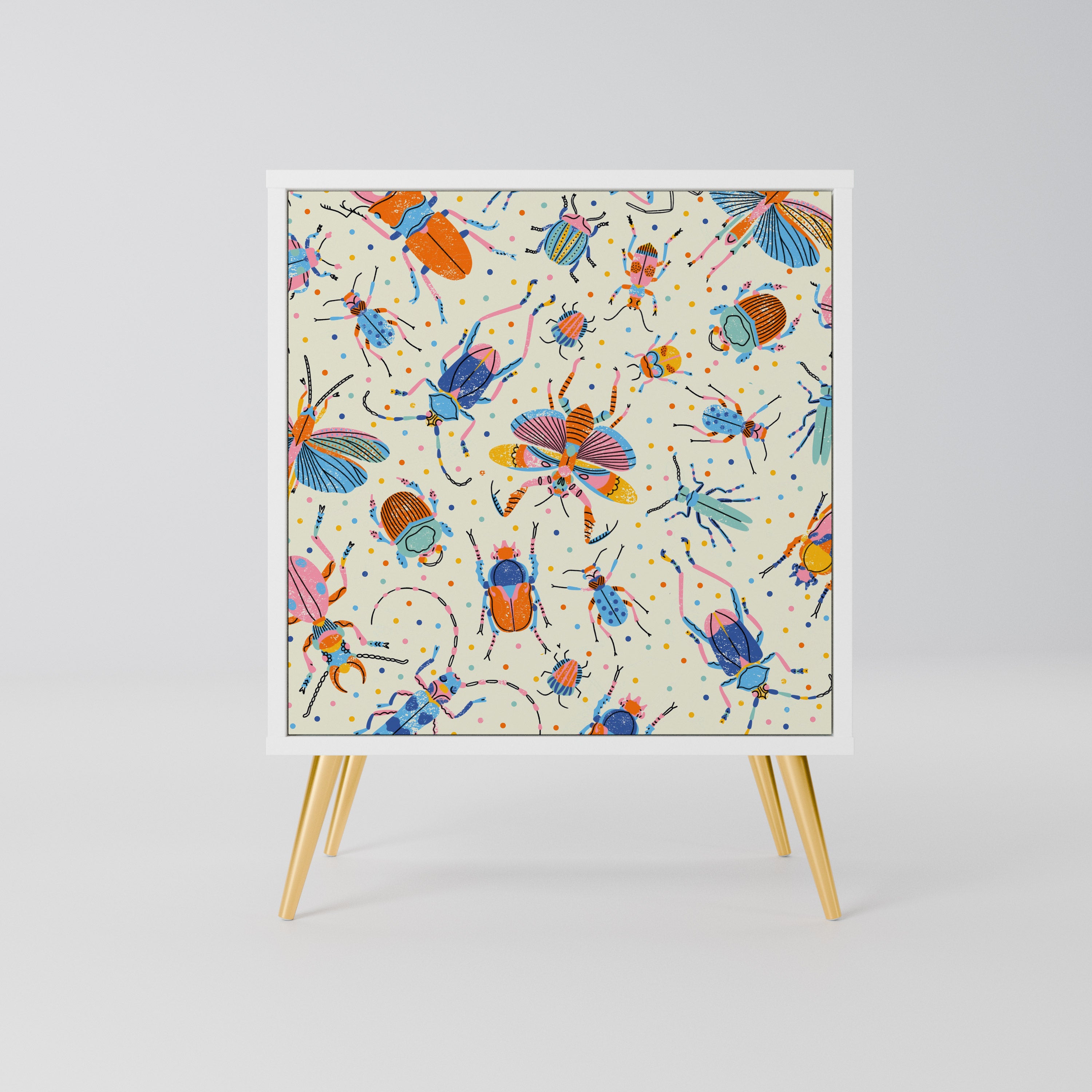 COLORFUL INSECTS Komoda 1-drzwiowa korpus Biały