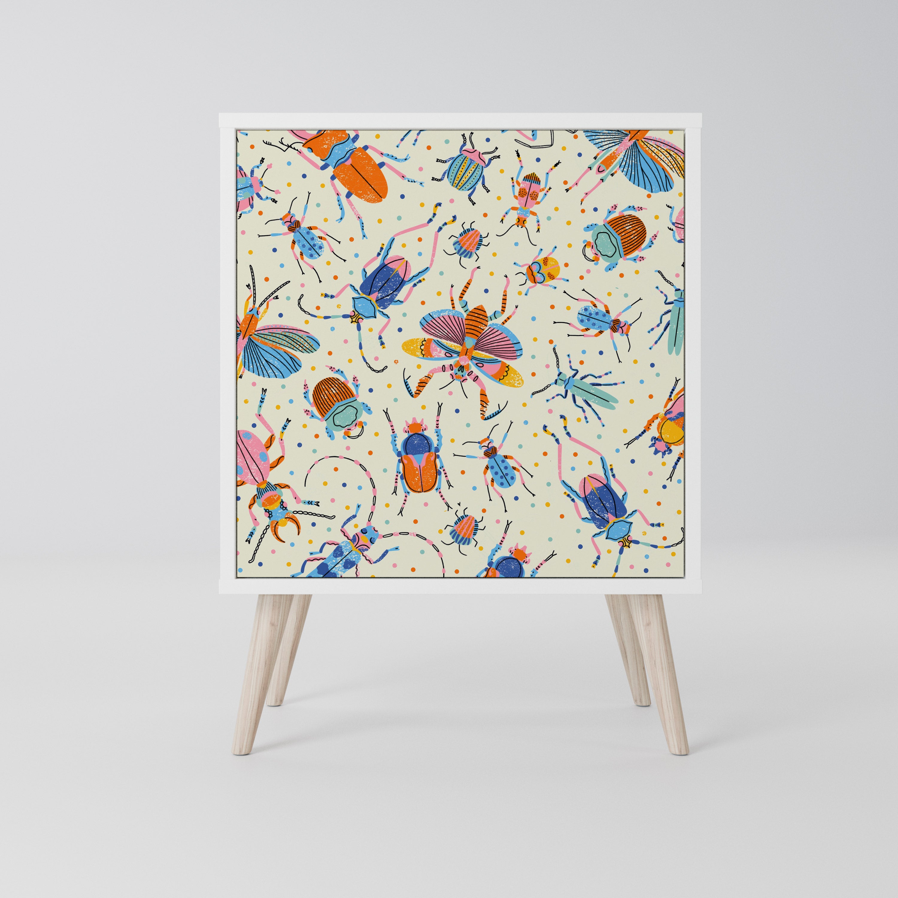 COLORFUL INSECTS Komoda 1-drzwiowa korpus Biały