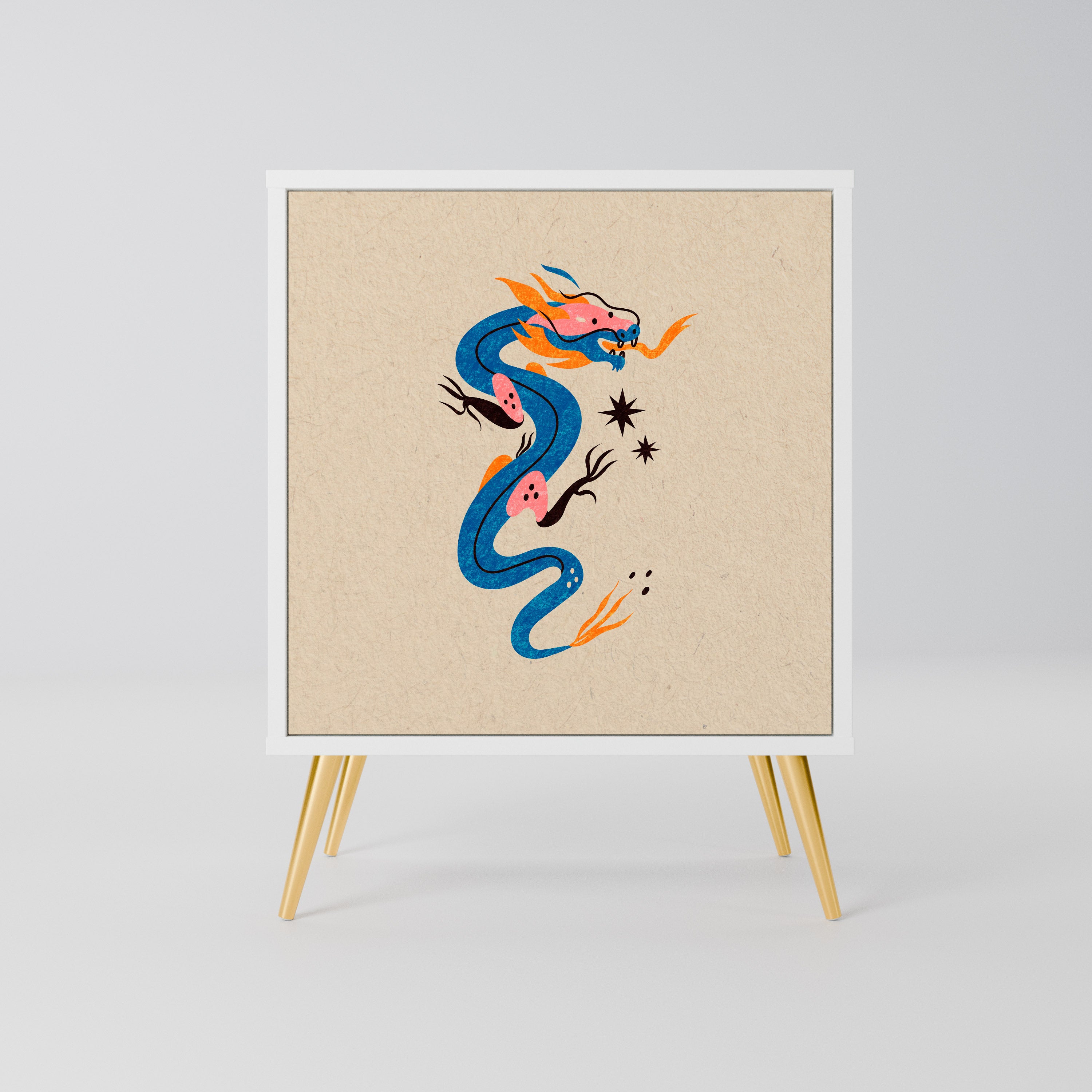 MYTHOLOGICAL CREATURES Komoda 1-drzwiowa korpus Biały