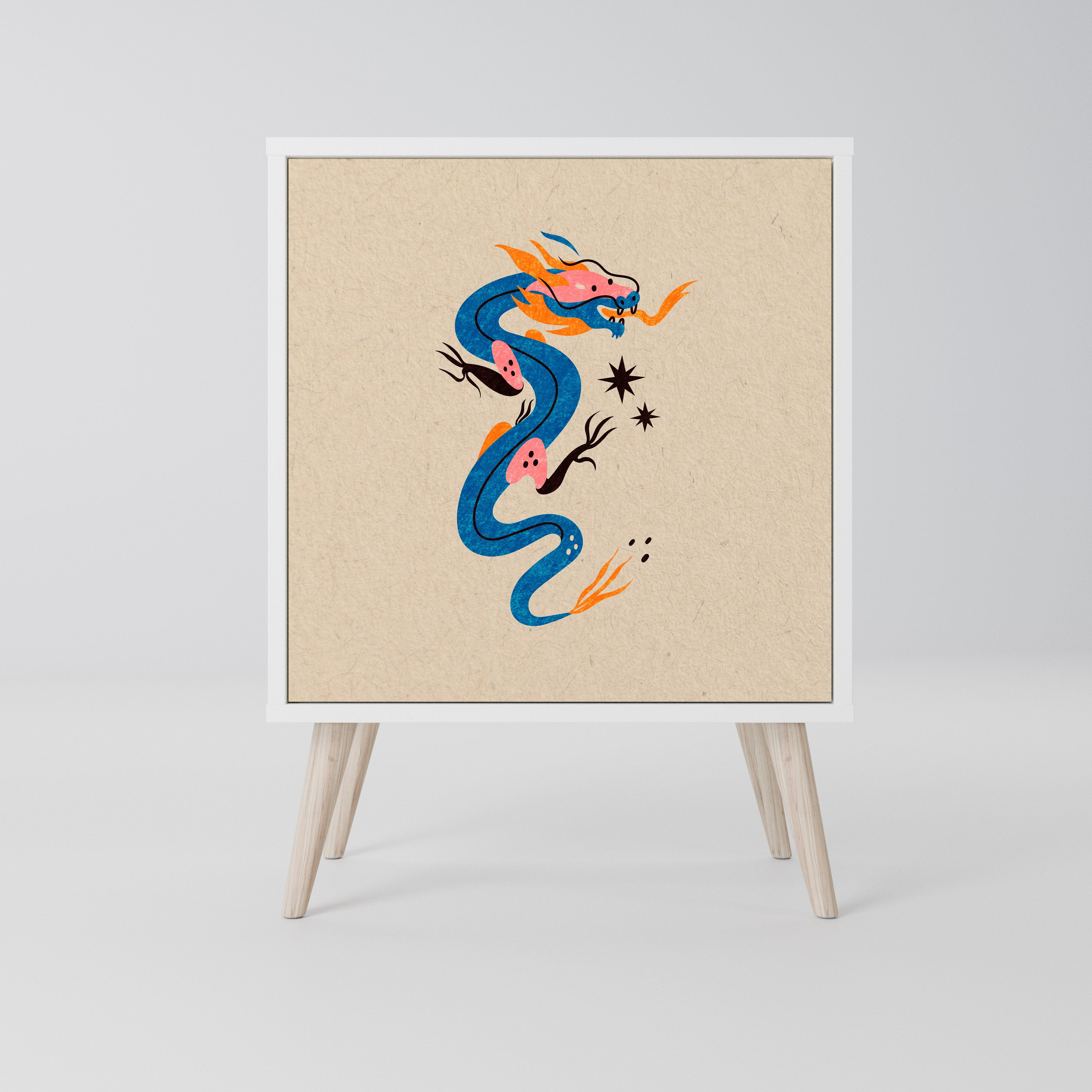 MYTHOLOGICAL CREATURES Komoda 1-drzwiowa korpus Biały