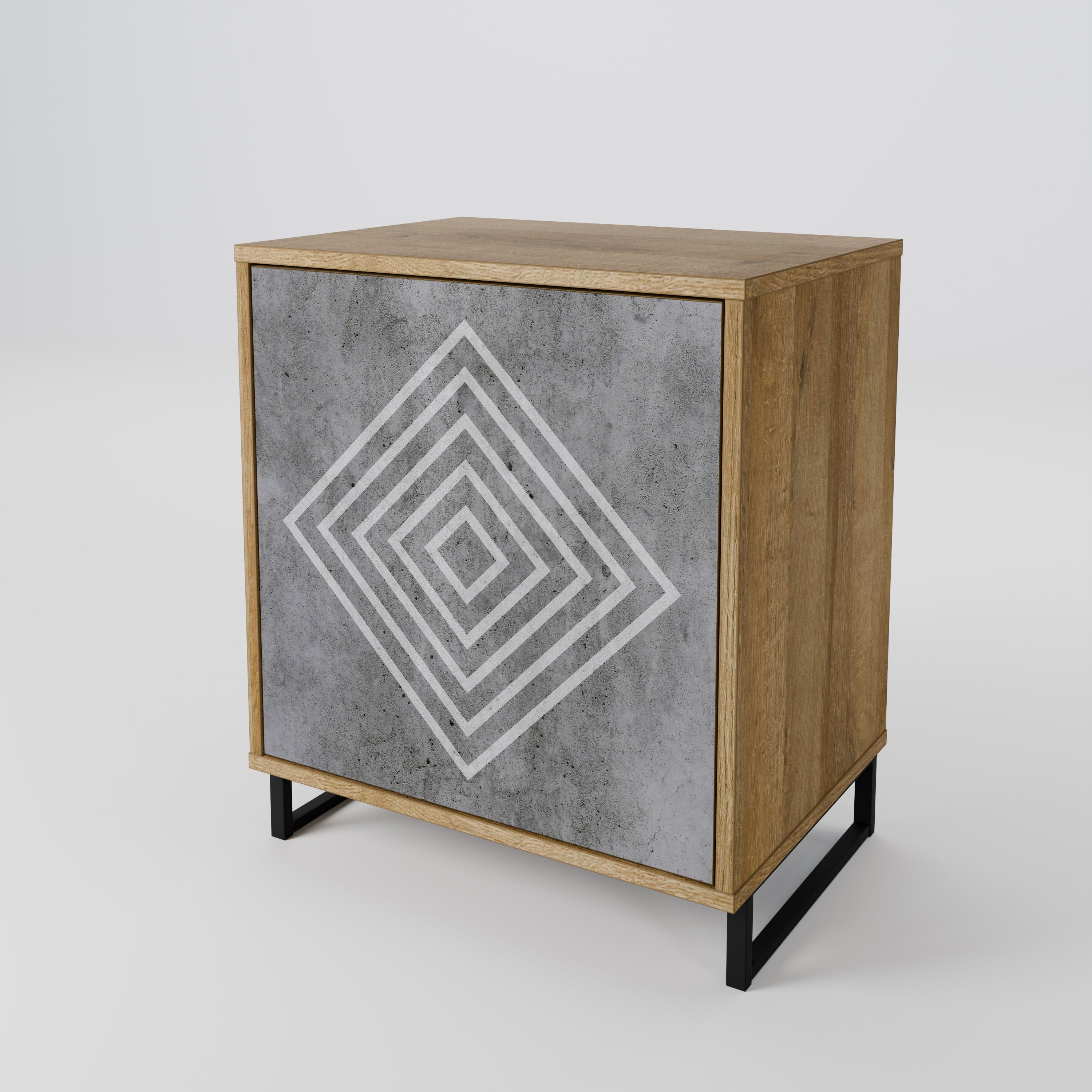 POLYGONAL ARTISTRY Komoda 1-drzwiowa korpus Dąb Riva