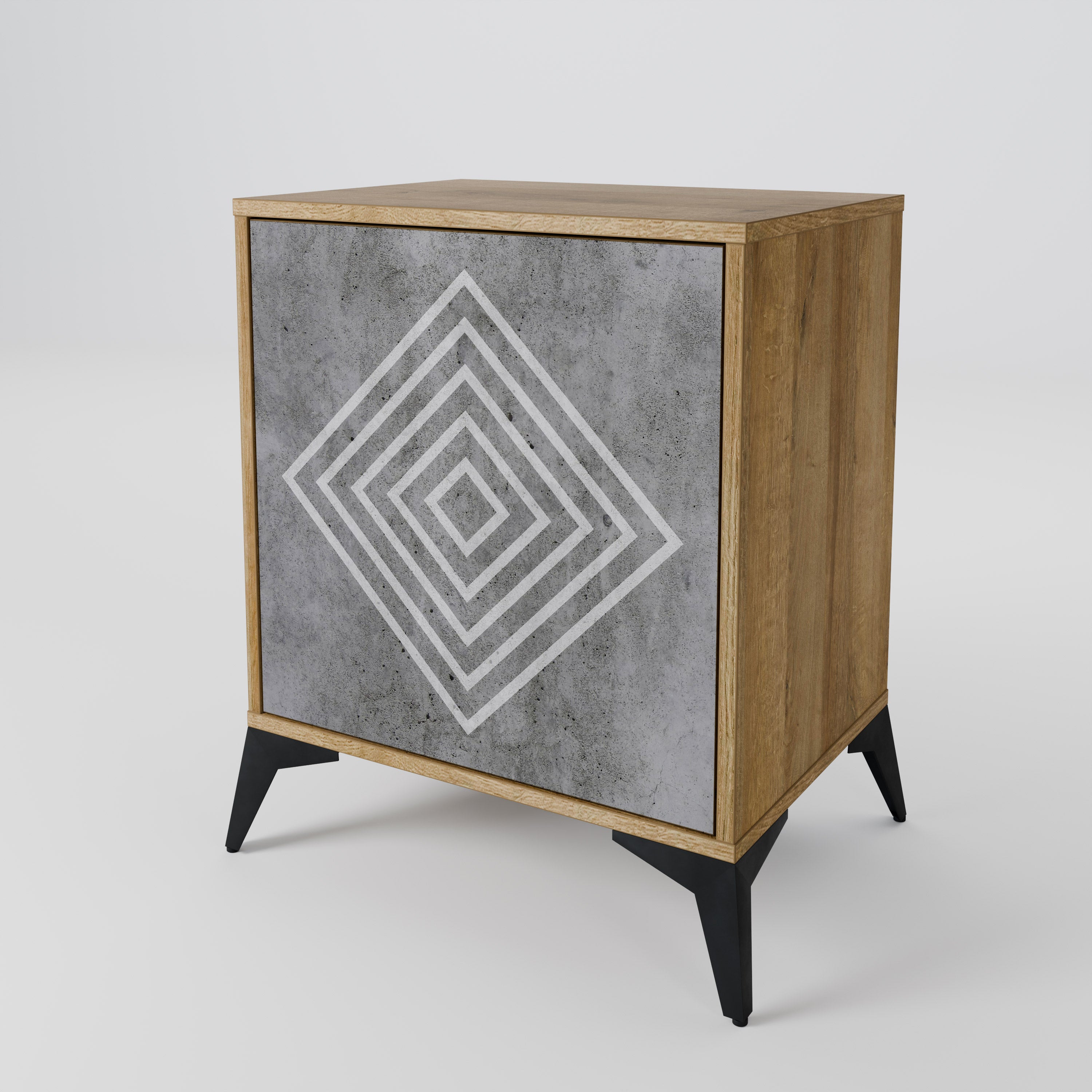 POLYGONAL ARTISTRY Komoda 1-drzwiowa korpus Dąb Riva