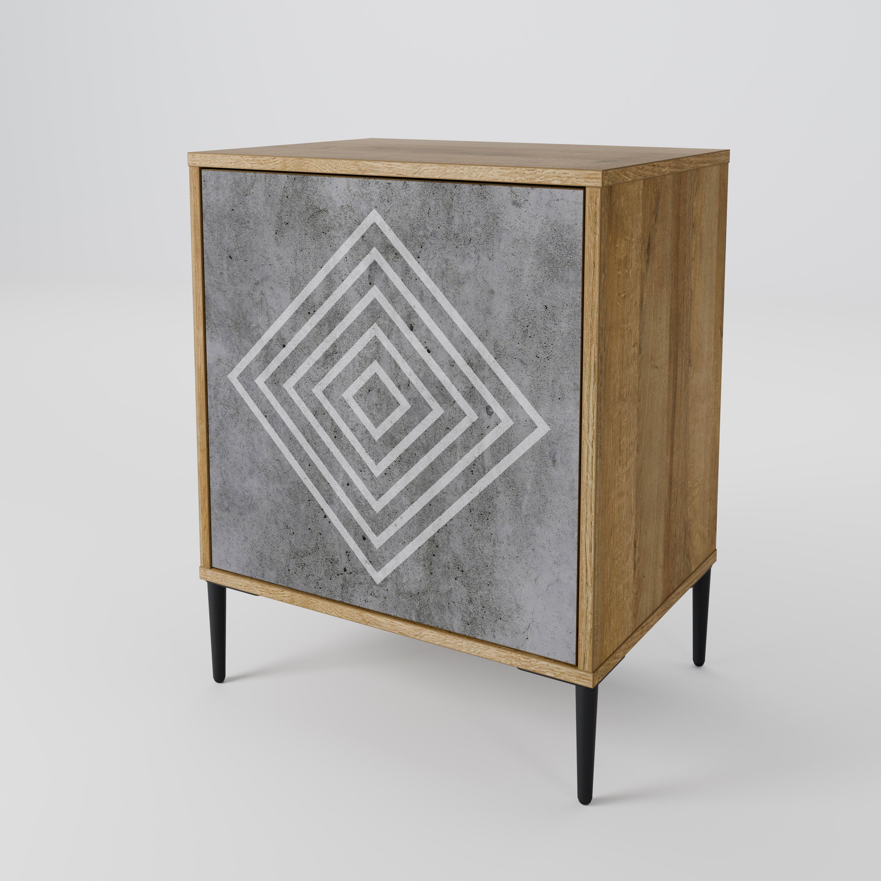 POLYGONAL ARTISTRY Komoda 1-drzwiowa korpus Dąb Riva