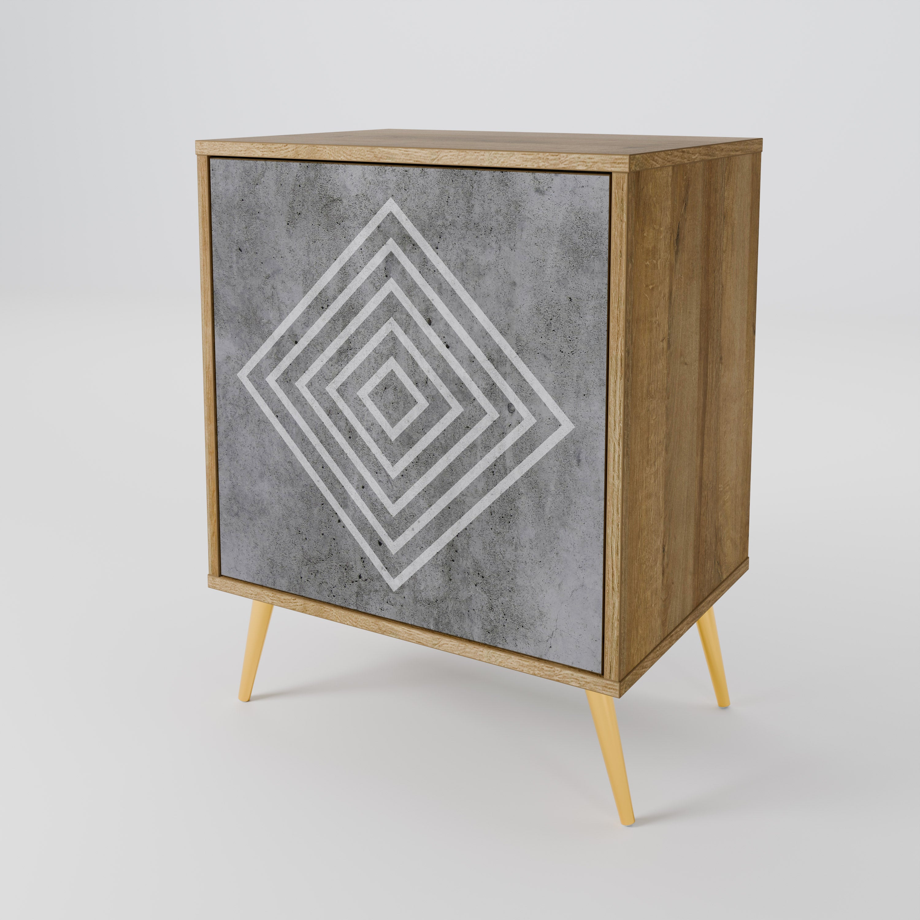 POLYGONAL ARTISTRY Komoda 1-drzwiowa korpus Dąb Riva