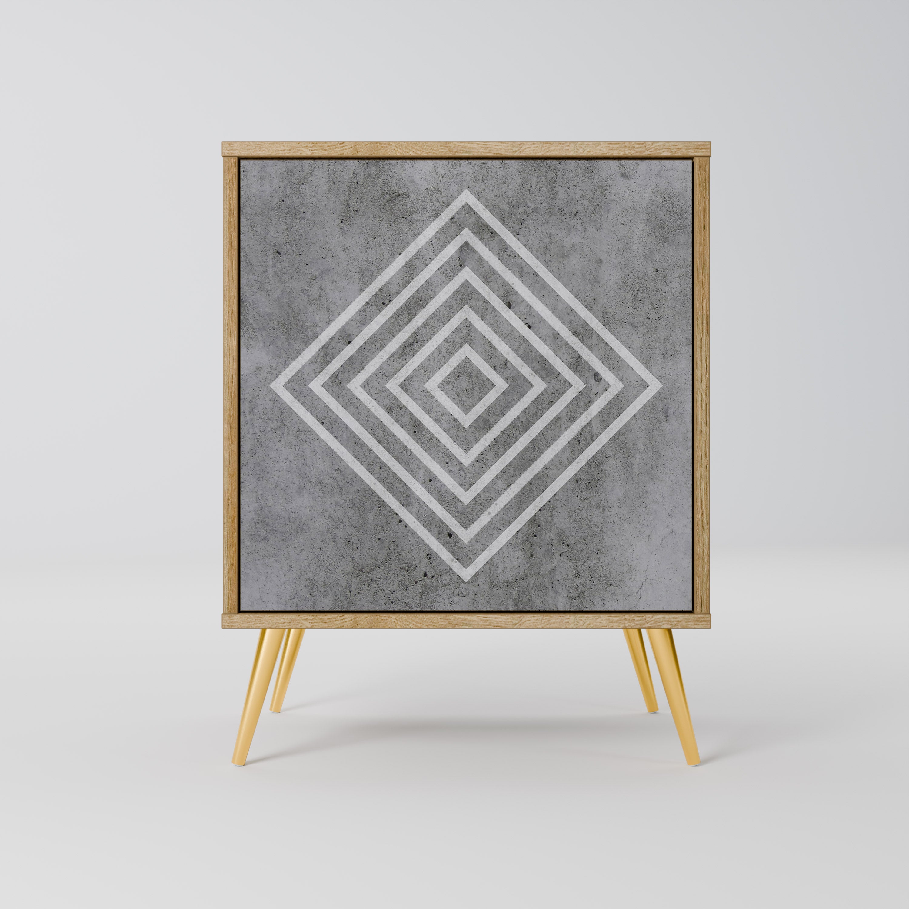 POLYGONAL ARTISTRY Komoda 1-drzwiowa korpus Dąb Riva