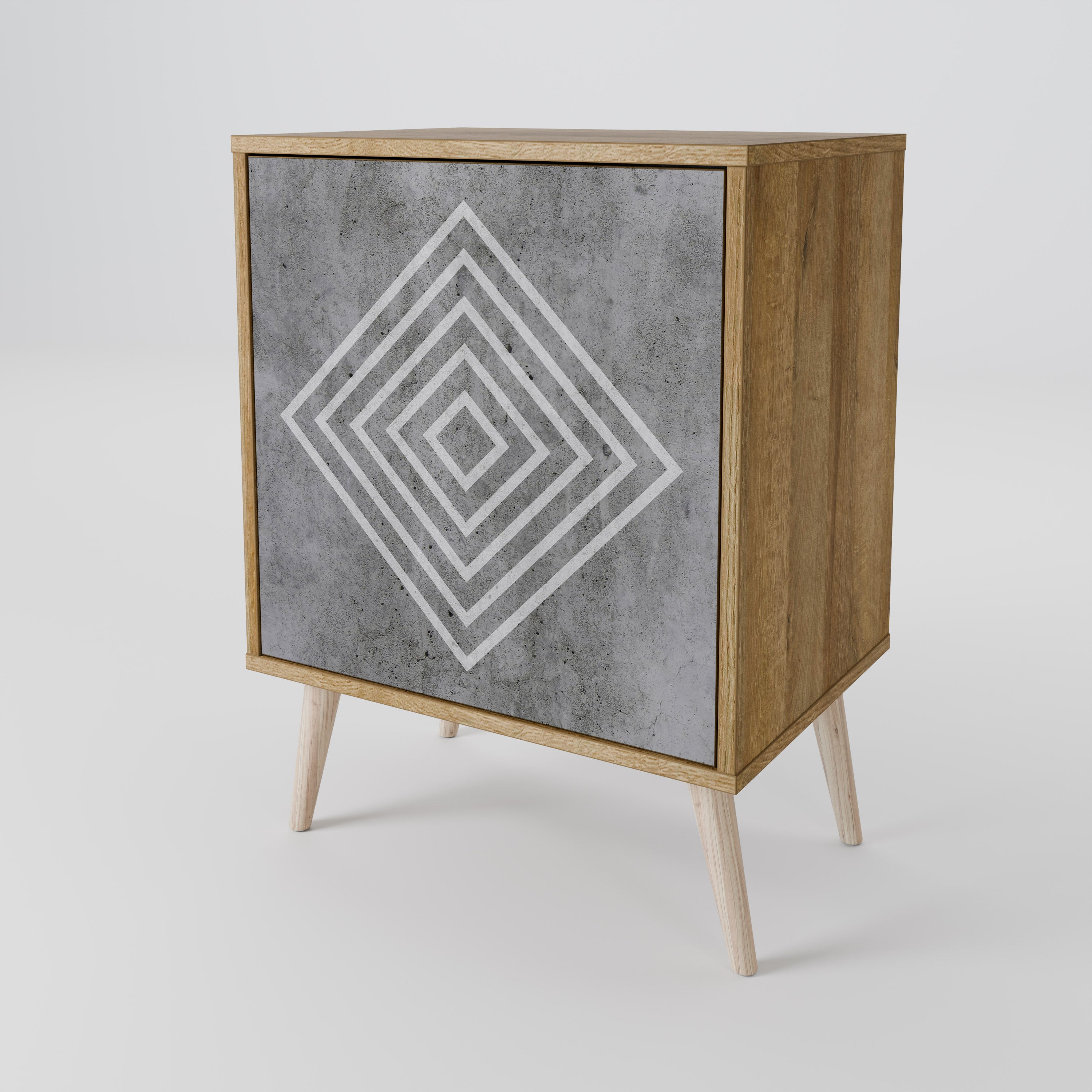 POLYGONAL ARTISTRY Komoda 1-drzwiowa korpus Dąb Riva