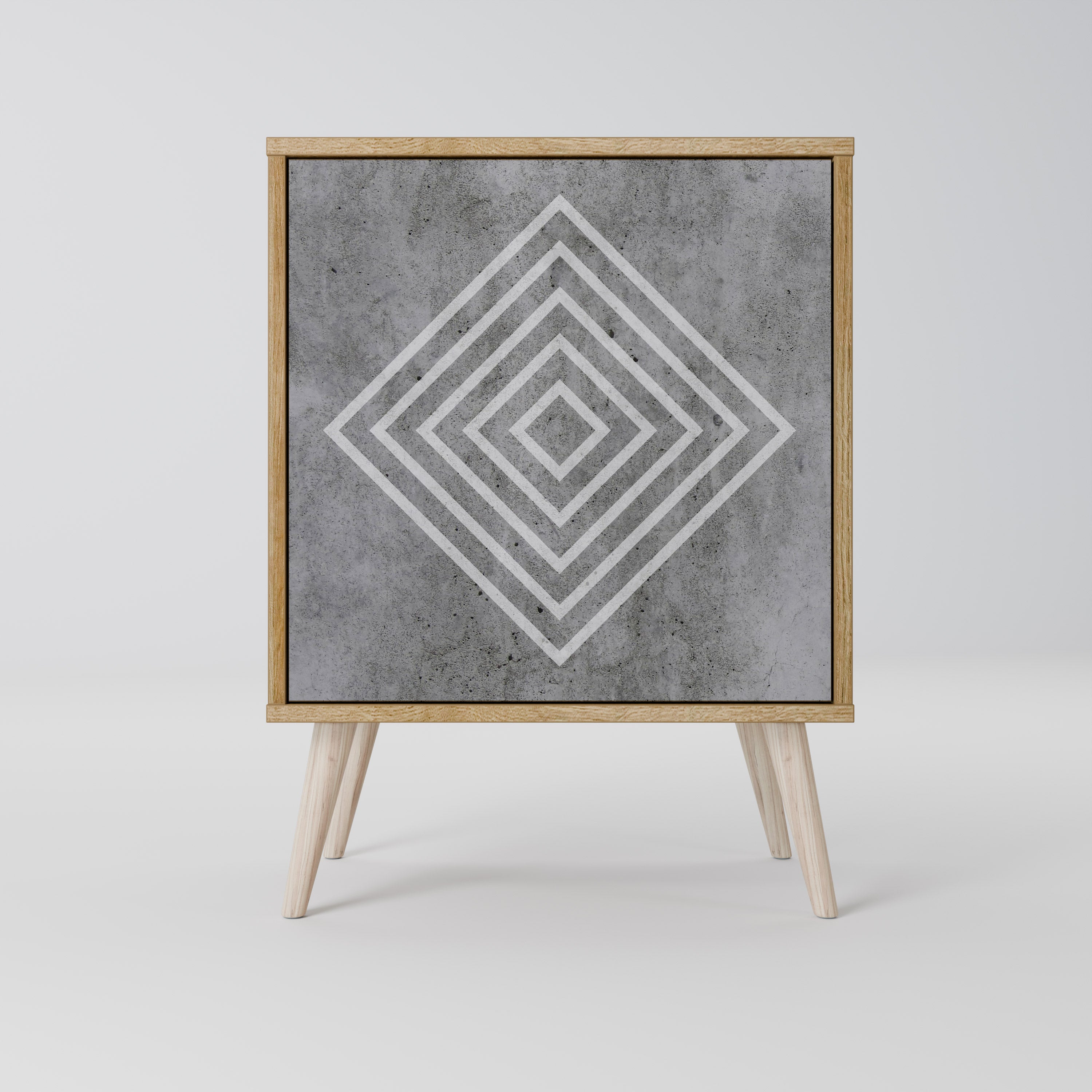 POLYGONAL ARTISTRY Komoda 1-drzwiowa korpus Dąb Riva