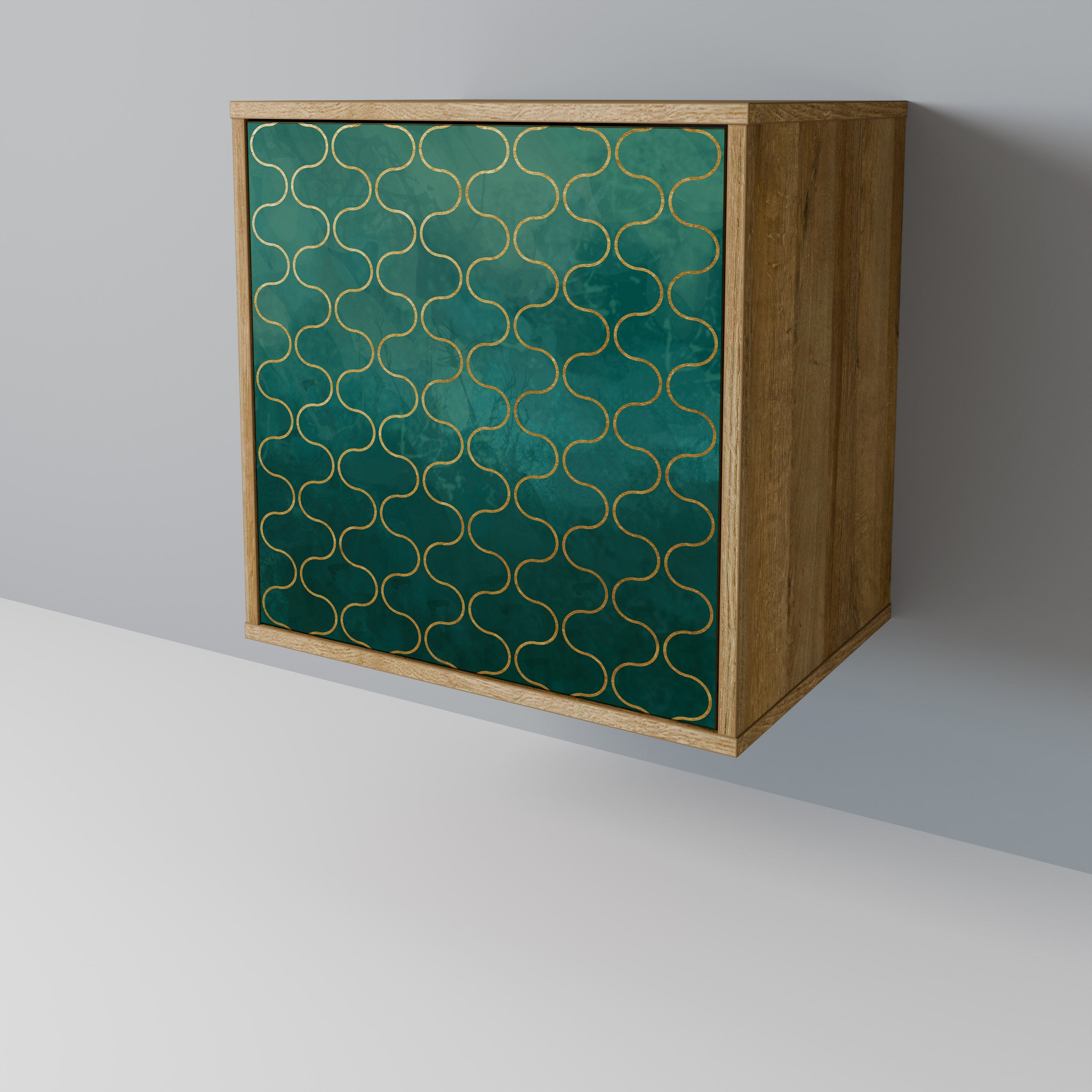 TESSELATED GREENERY Komoda 1-drzwiowa korpus Dąb Riva