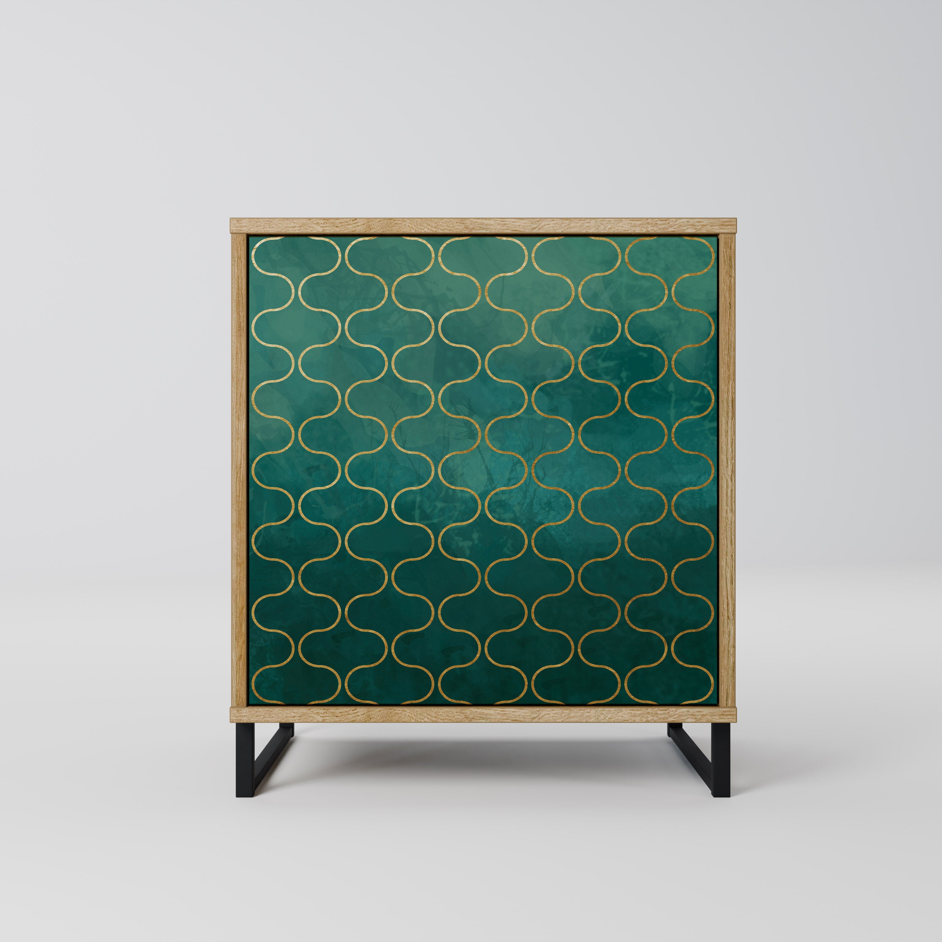 TESSELATED GREENERY Komoda 1-drzwiowa korpus Dąb Riva