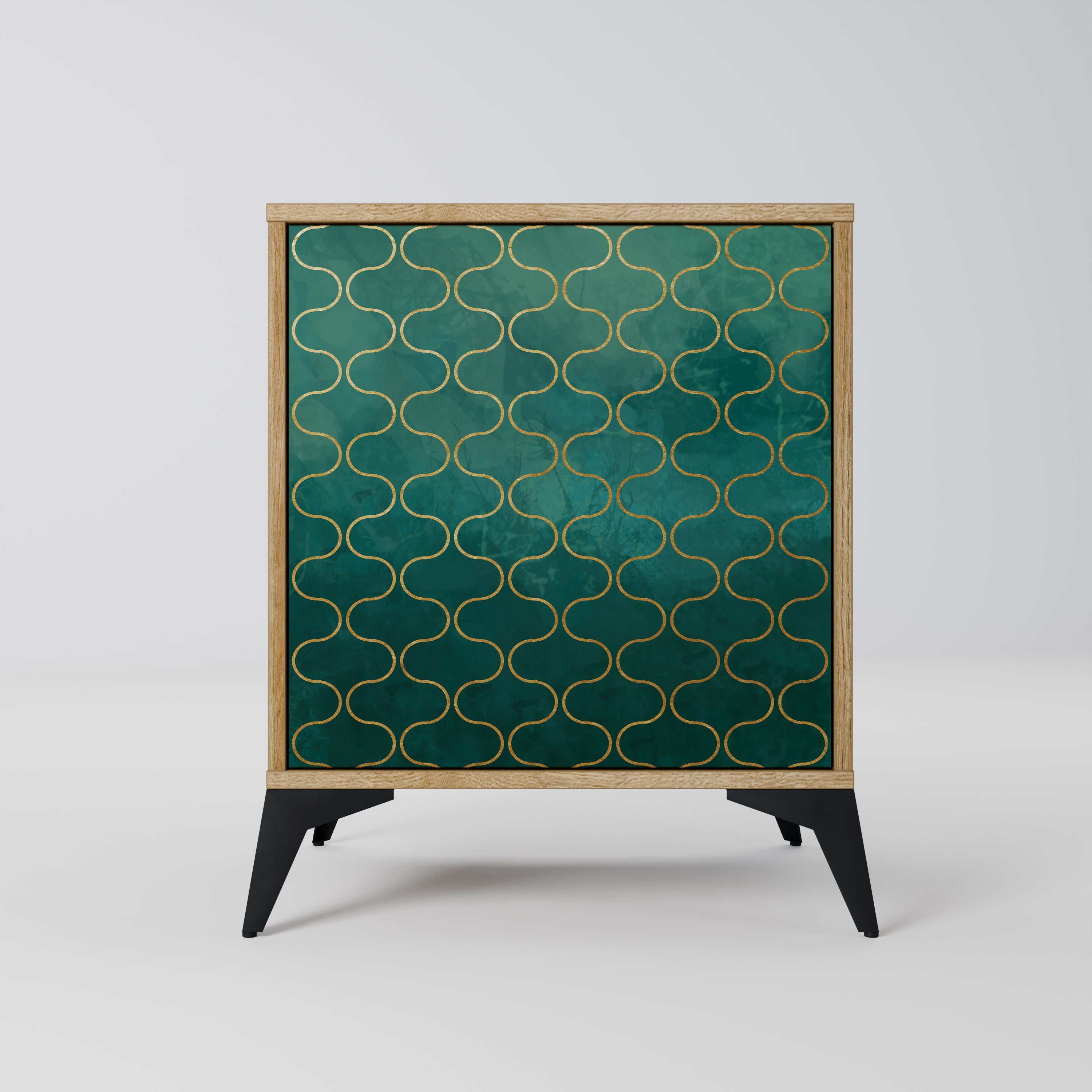 TESSELATED GREENERY Komoda 1-drzwiowa korpus Dąb Riva