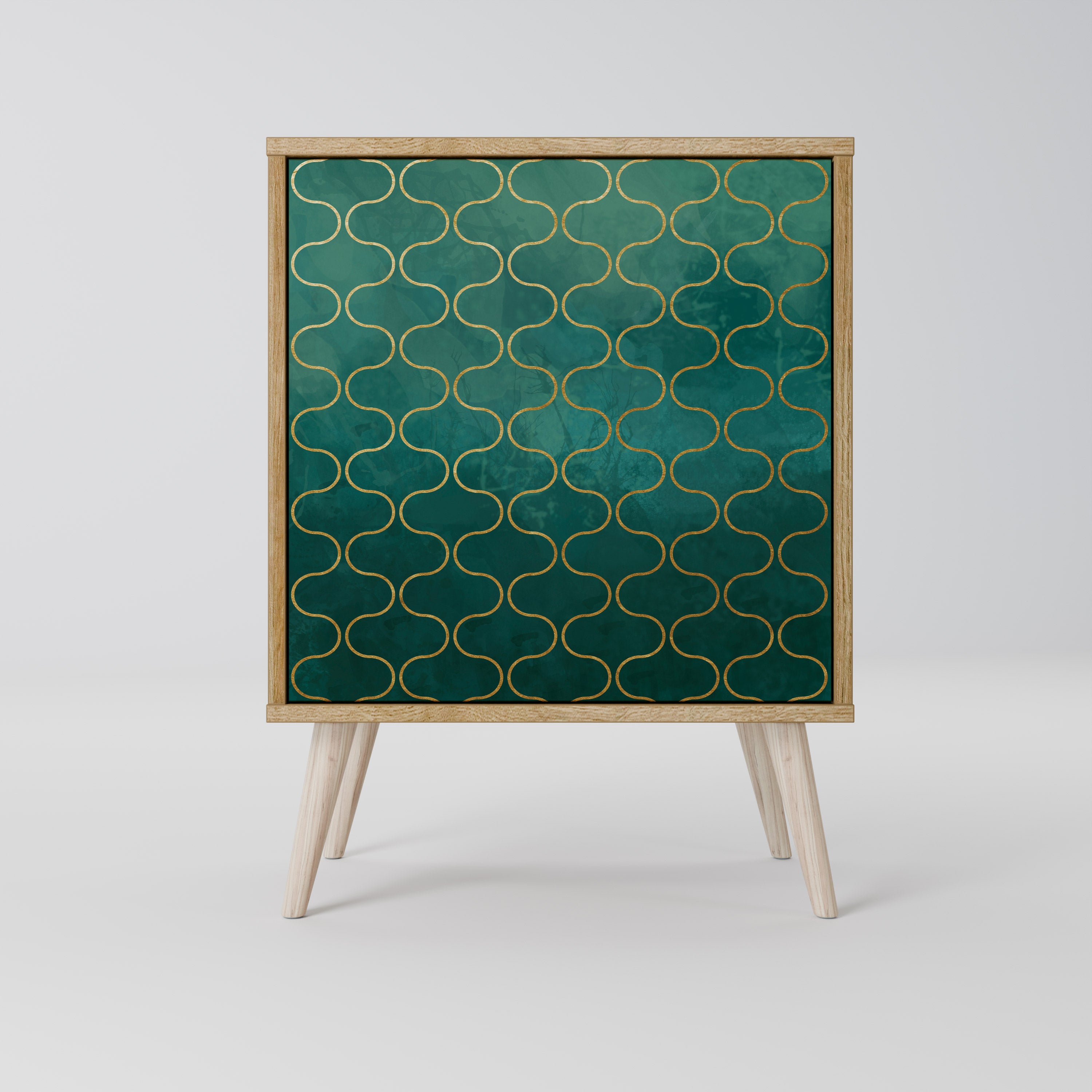 TESSELATED GREENERY Komoda 1-drzwiowa korpus Dąb Riva