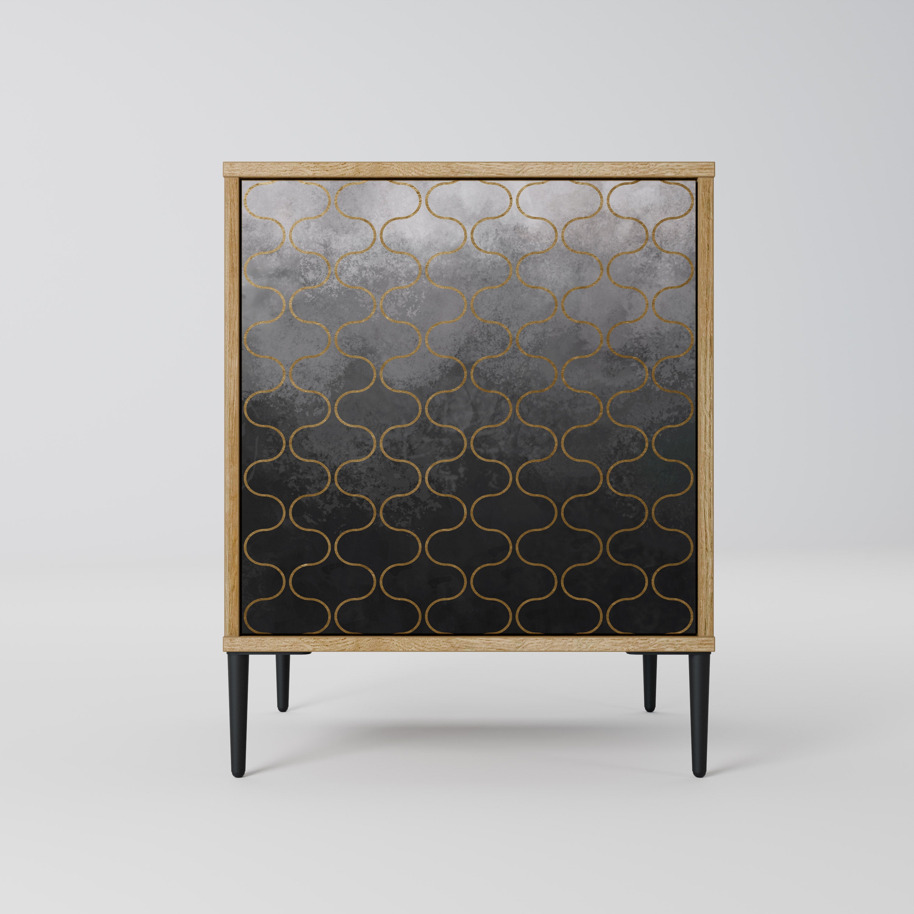 TESSELATED GRAYISH Komoda 1-drzwiowa korpus Dąb Riva