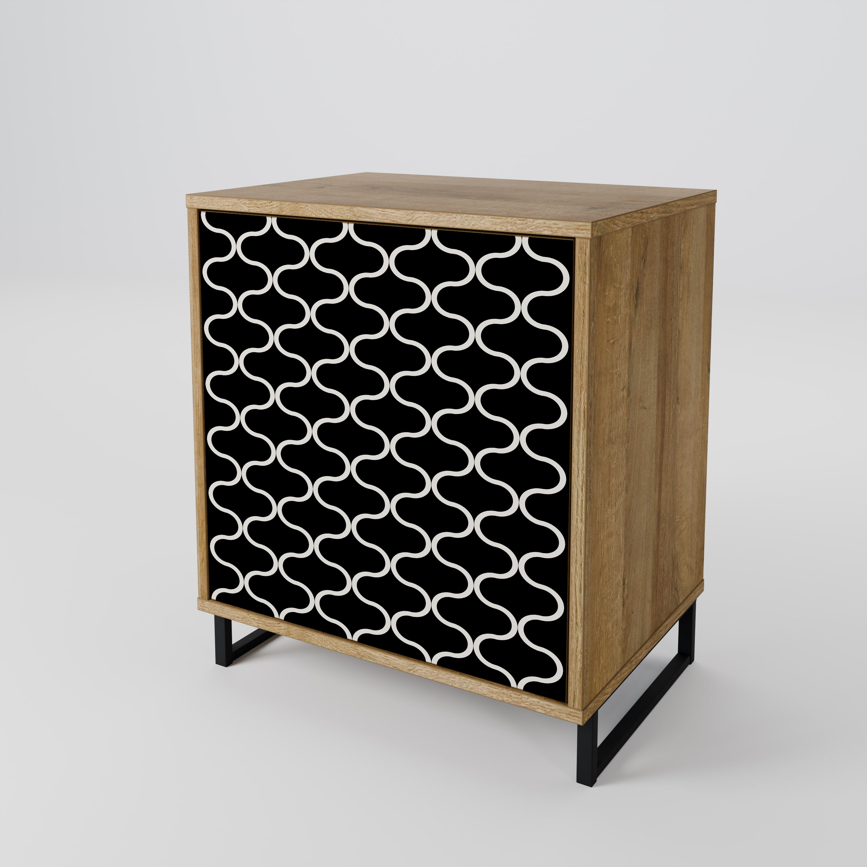 TESSELATED BLACKNESS Komoda 1-drzwiowa korpus Dąb Riva