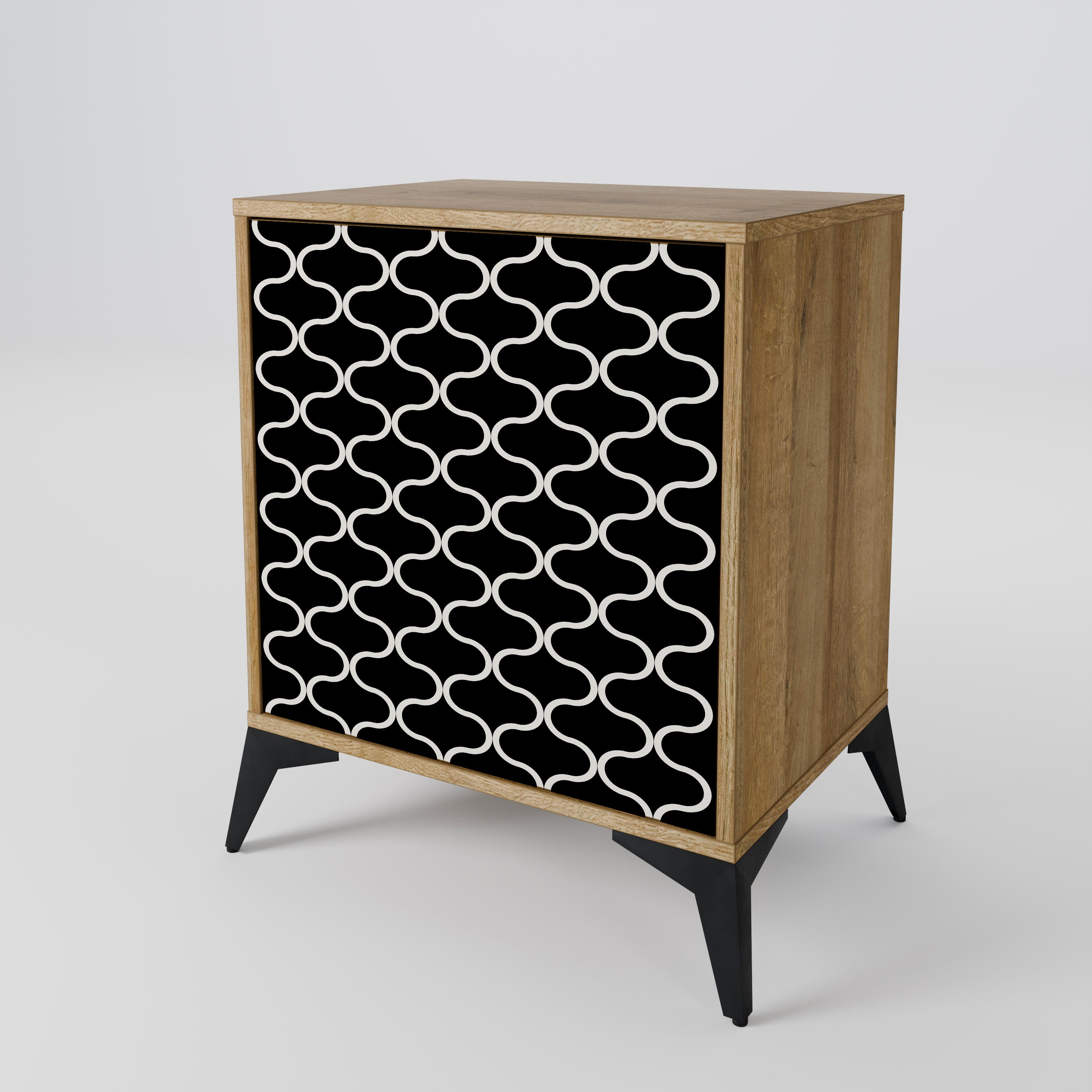 TESSELATED BLACKNESS Komoda 1-drzwiowa korpus Dąb Riva