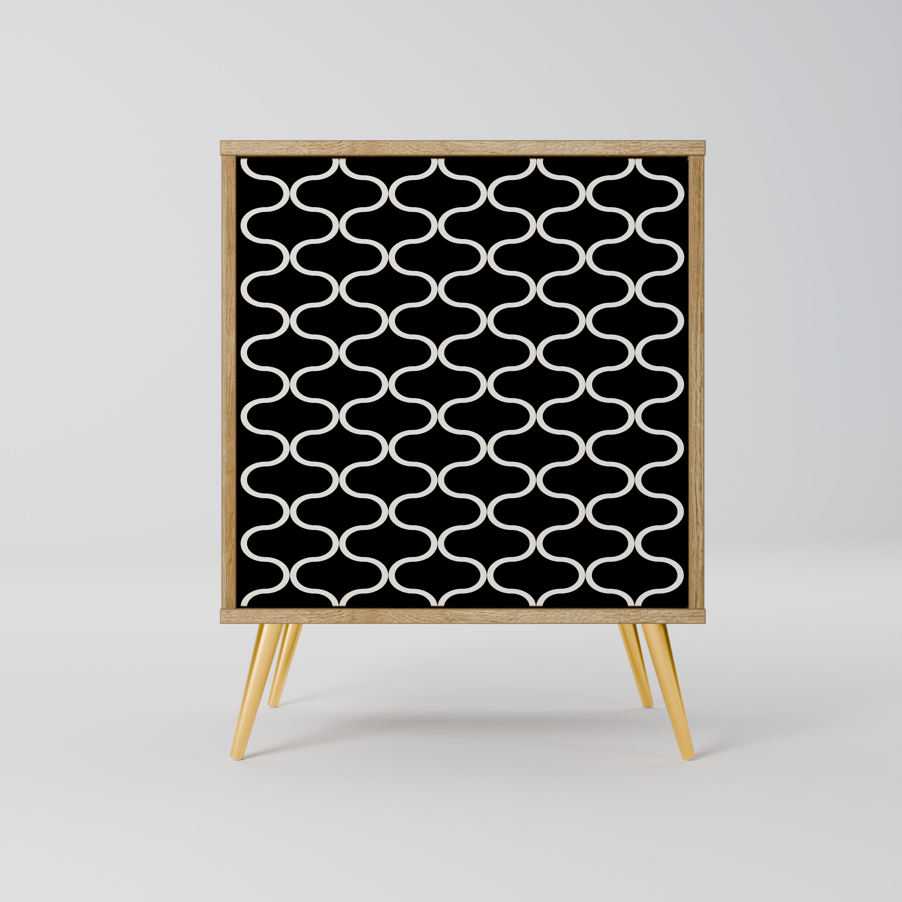 TESSELATED BLACKNESS Komoda 1-drzwiowa korpus Dąb Riva