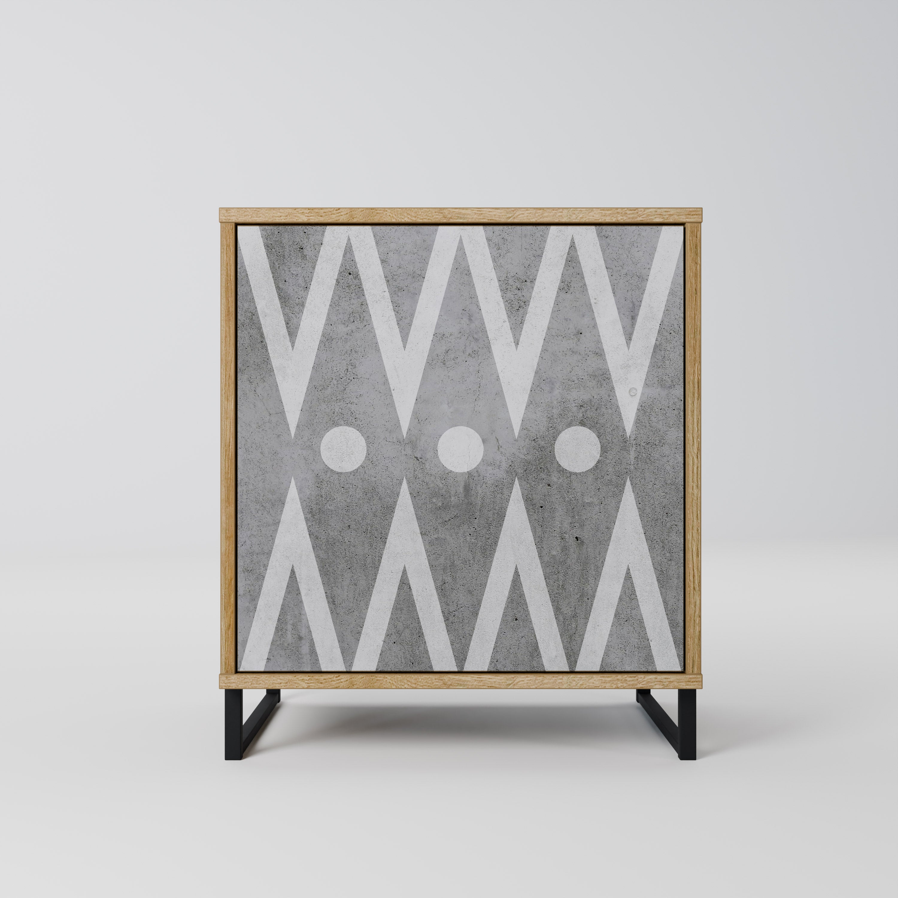 SHARP EDGES Komoda 1-drzwiowa korpus Dąb Riva