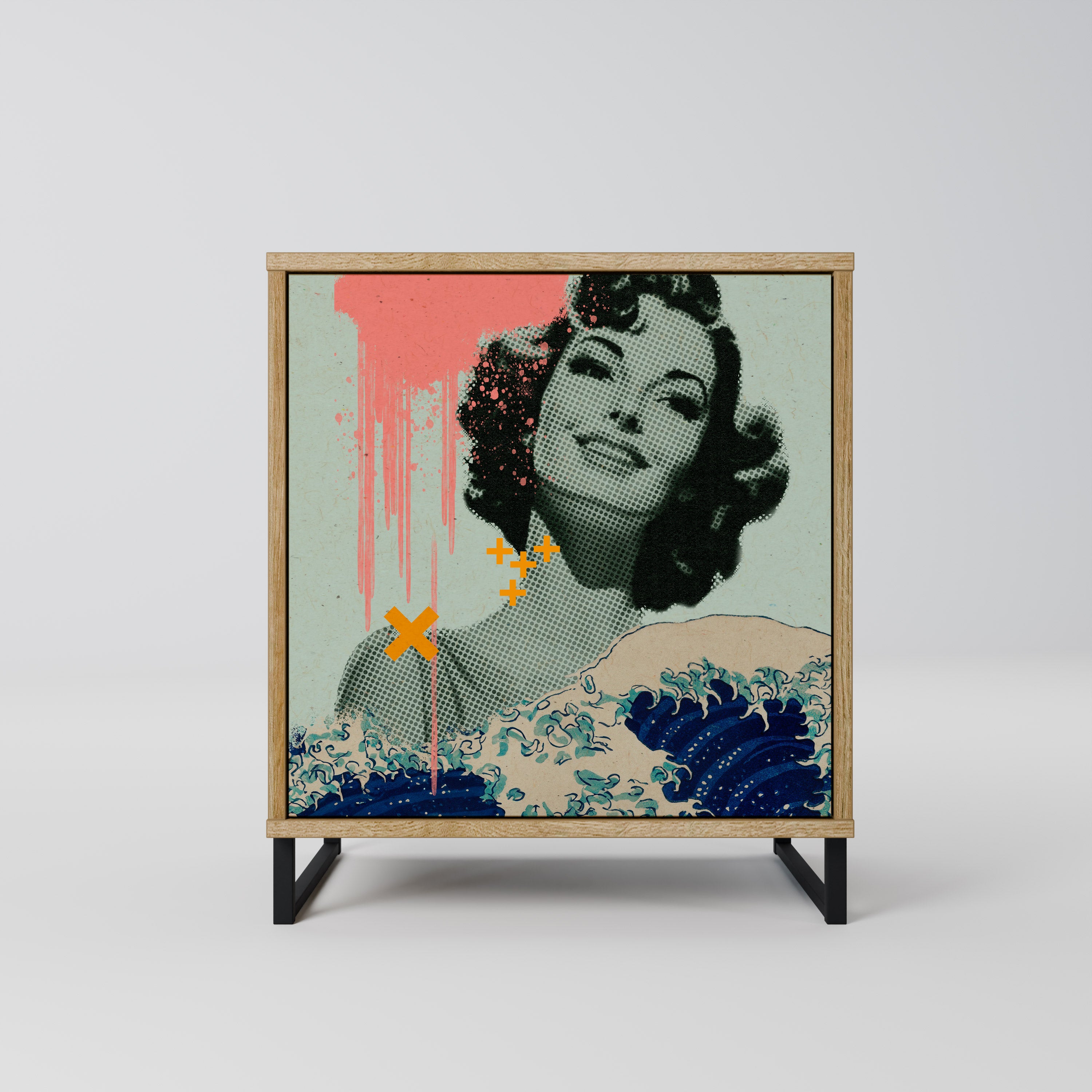 KANAGAWA BEAUTY Komoda 1-drzwiowa korpus Dąb Riva