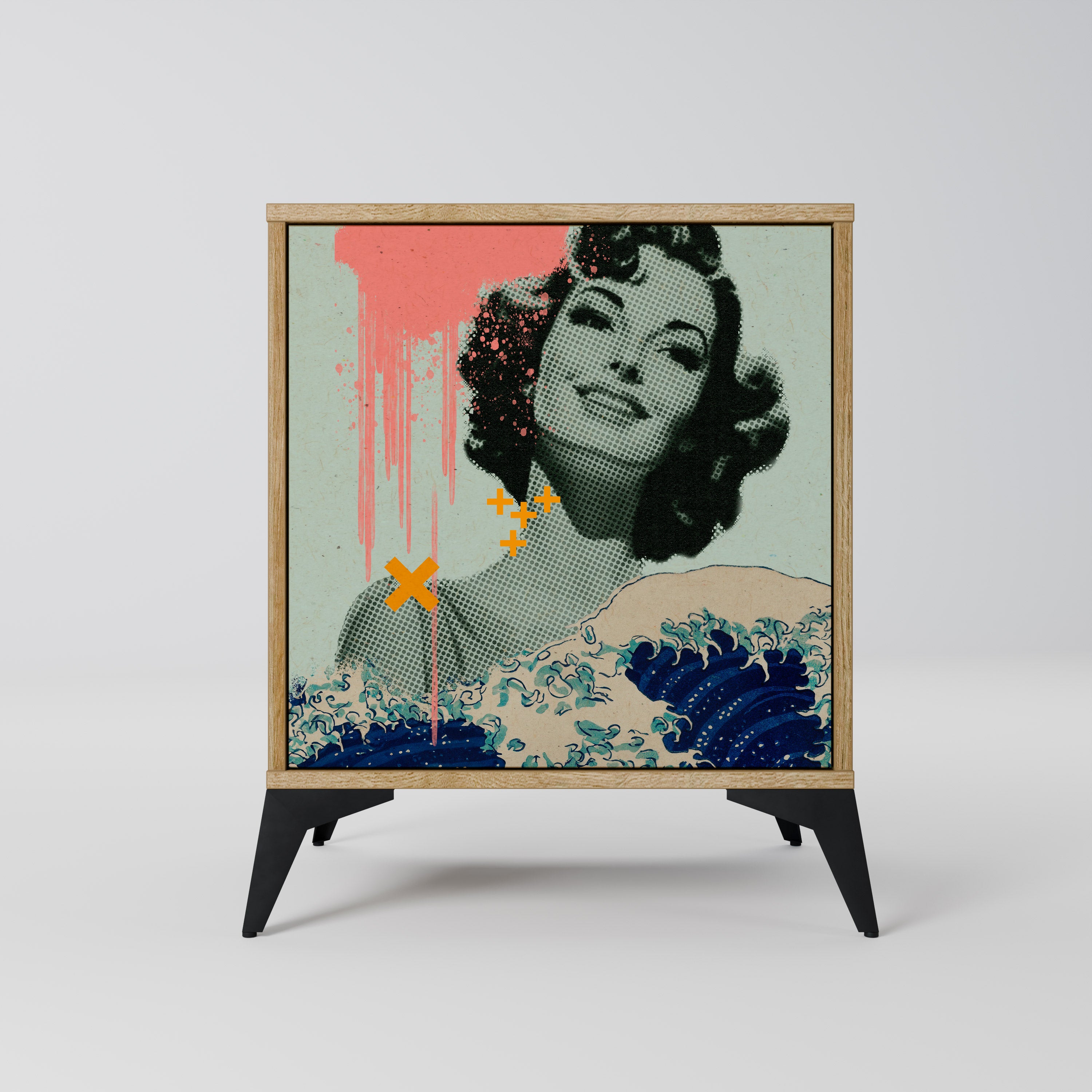 KANAGAWA BEAUTY Komoda 1-drzwiowa korpus Dąb Riva