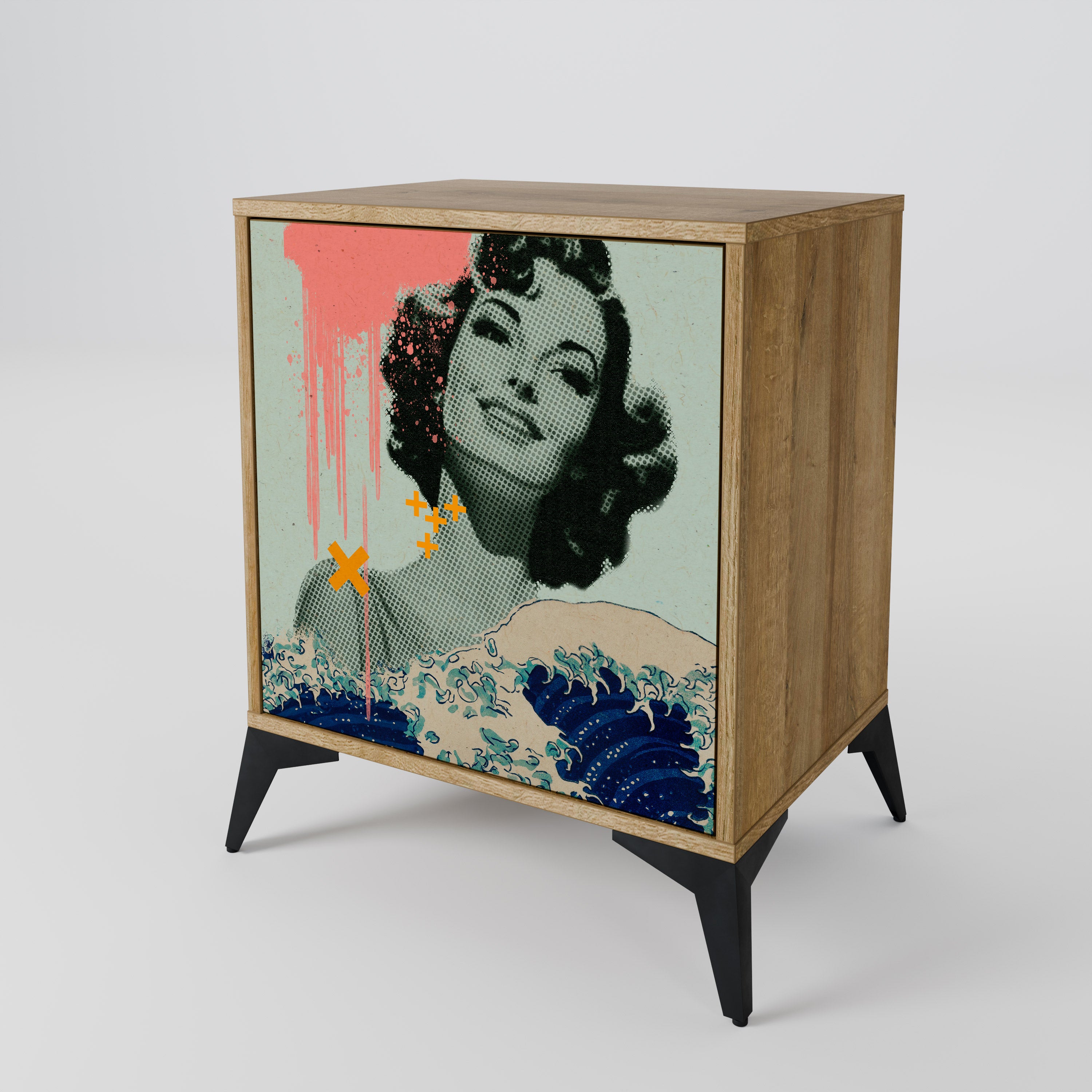 KANAGAWA BEAUTY Komoda 1-drzwiowa korpus Dąb Riva