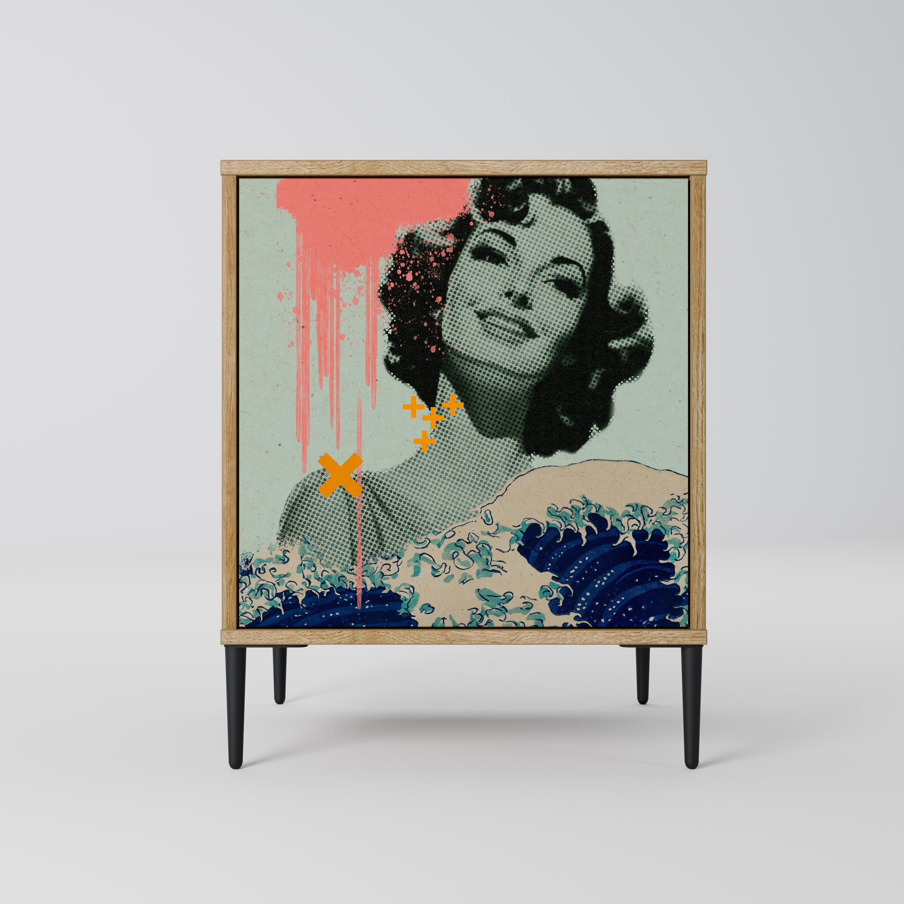 KANAGAWA BEAUTY Komoda 1-drzwiowa korpus Dąb Riva