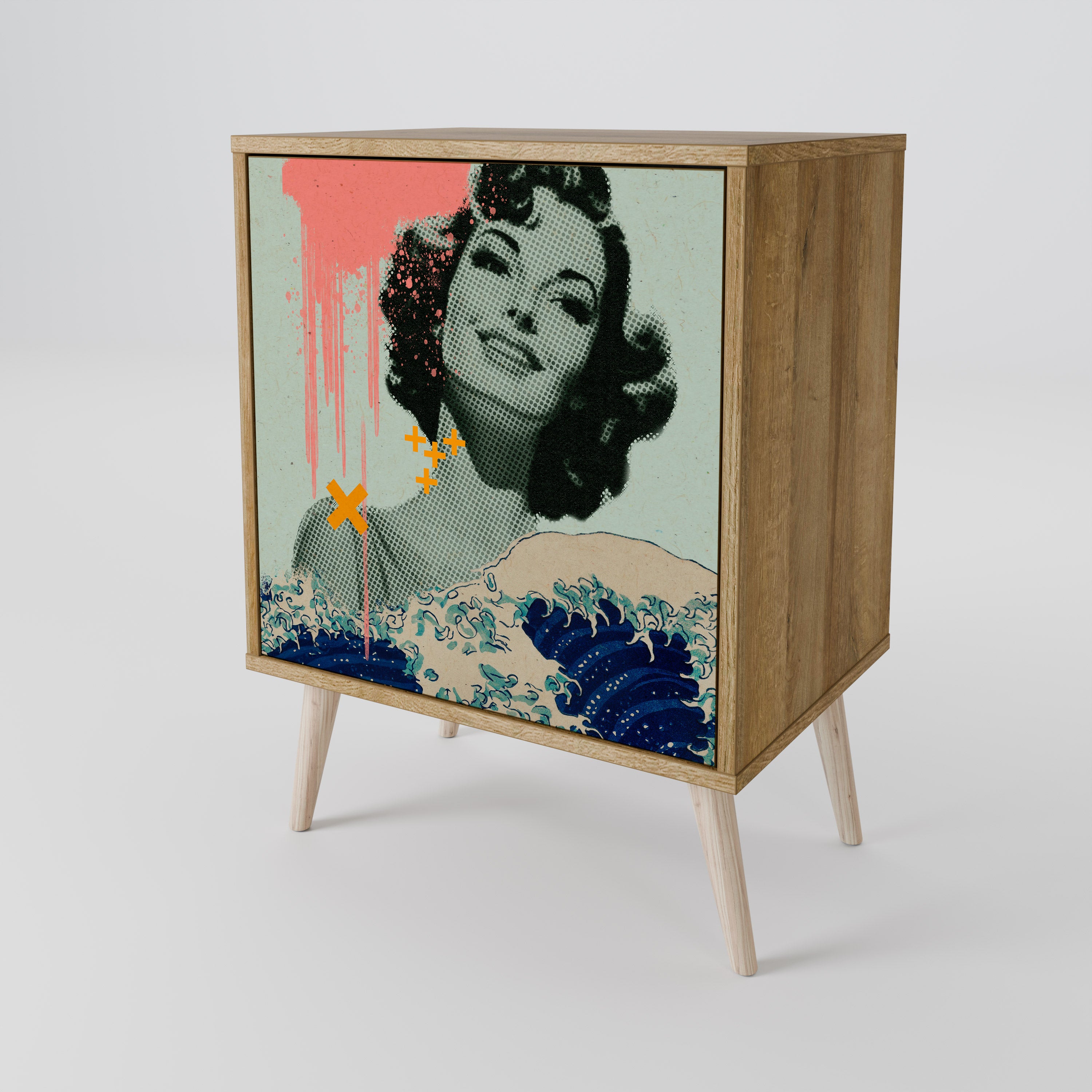 KANAGAWA BEAUTY Komoda 1-drzwiowa korpus Dąb Riva