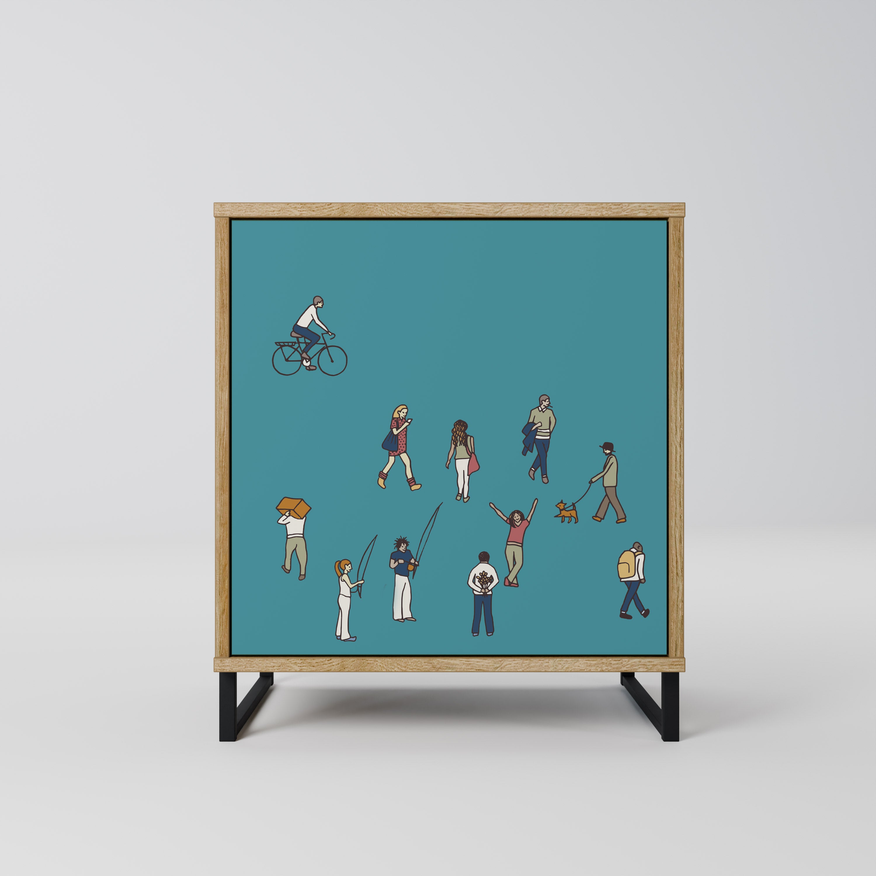 COLLECTIVE STREAM Komoda 1-drzwiowa korpus Dąb Riva