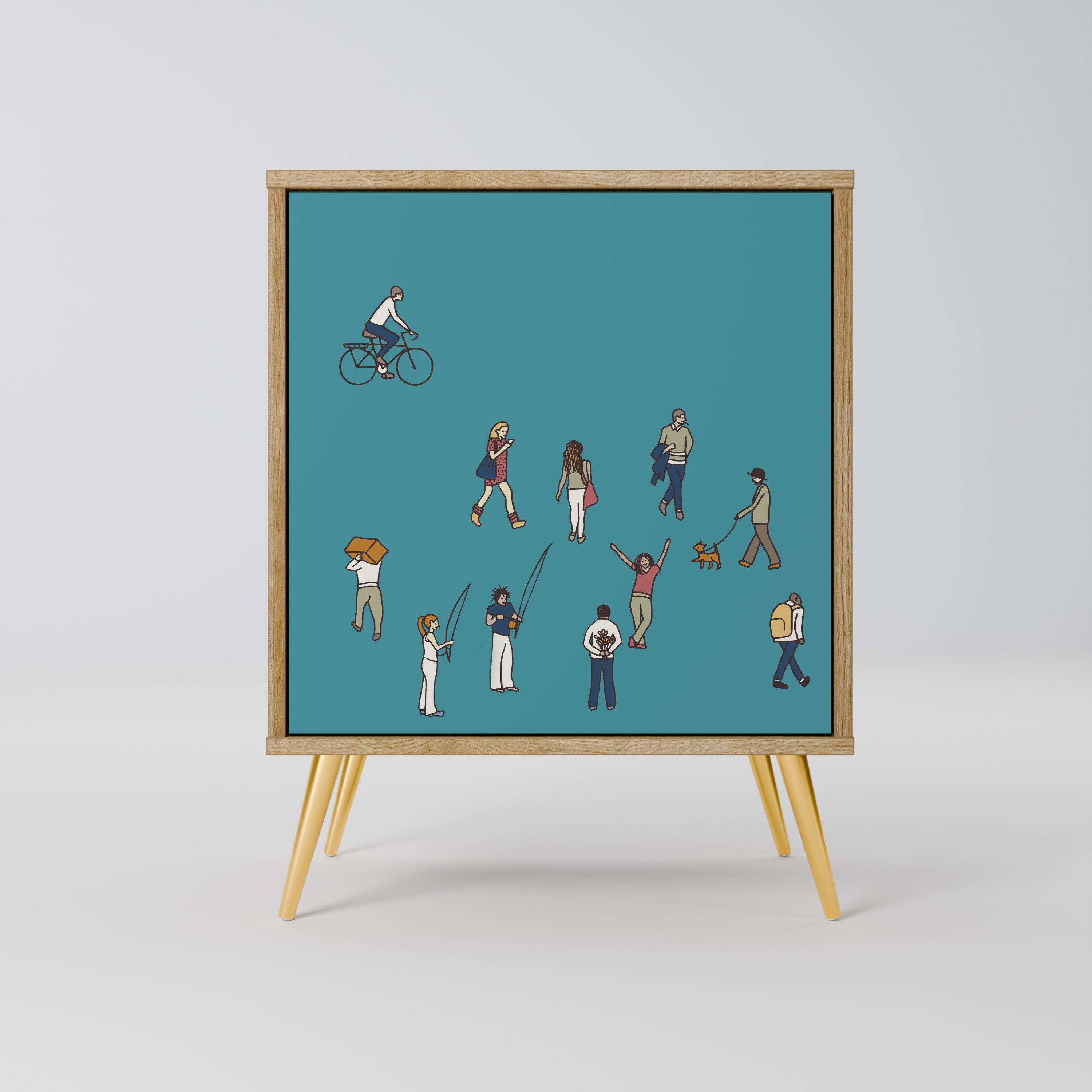 COLLECTIVE STREAM Komoda 1-drzwiowa korpus Dąb Riva