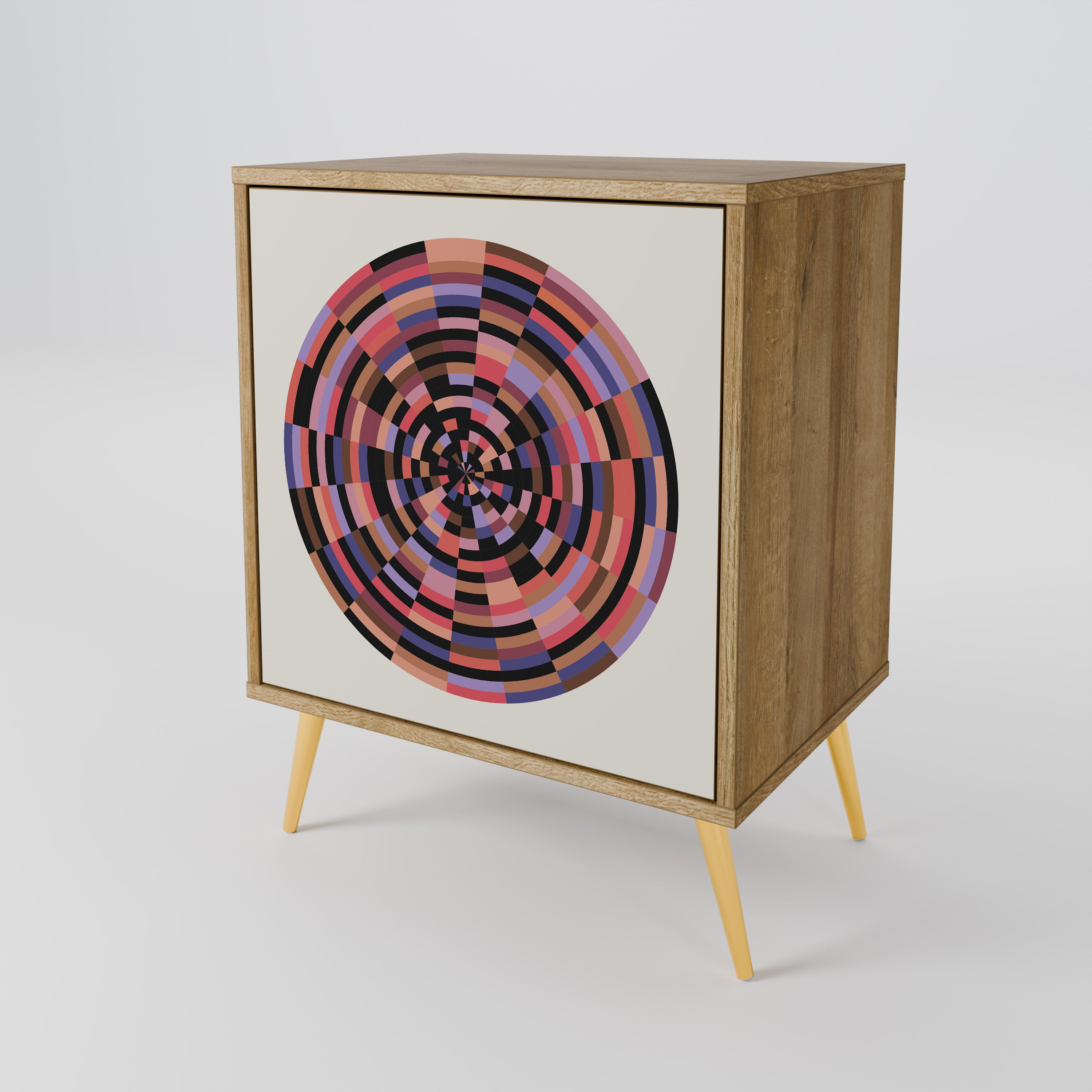 BROWN CIRCLES Komoda 1-drzwiowa korpus Dąb Riva