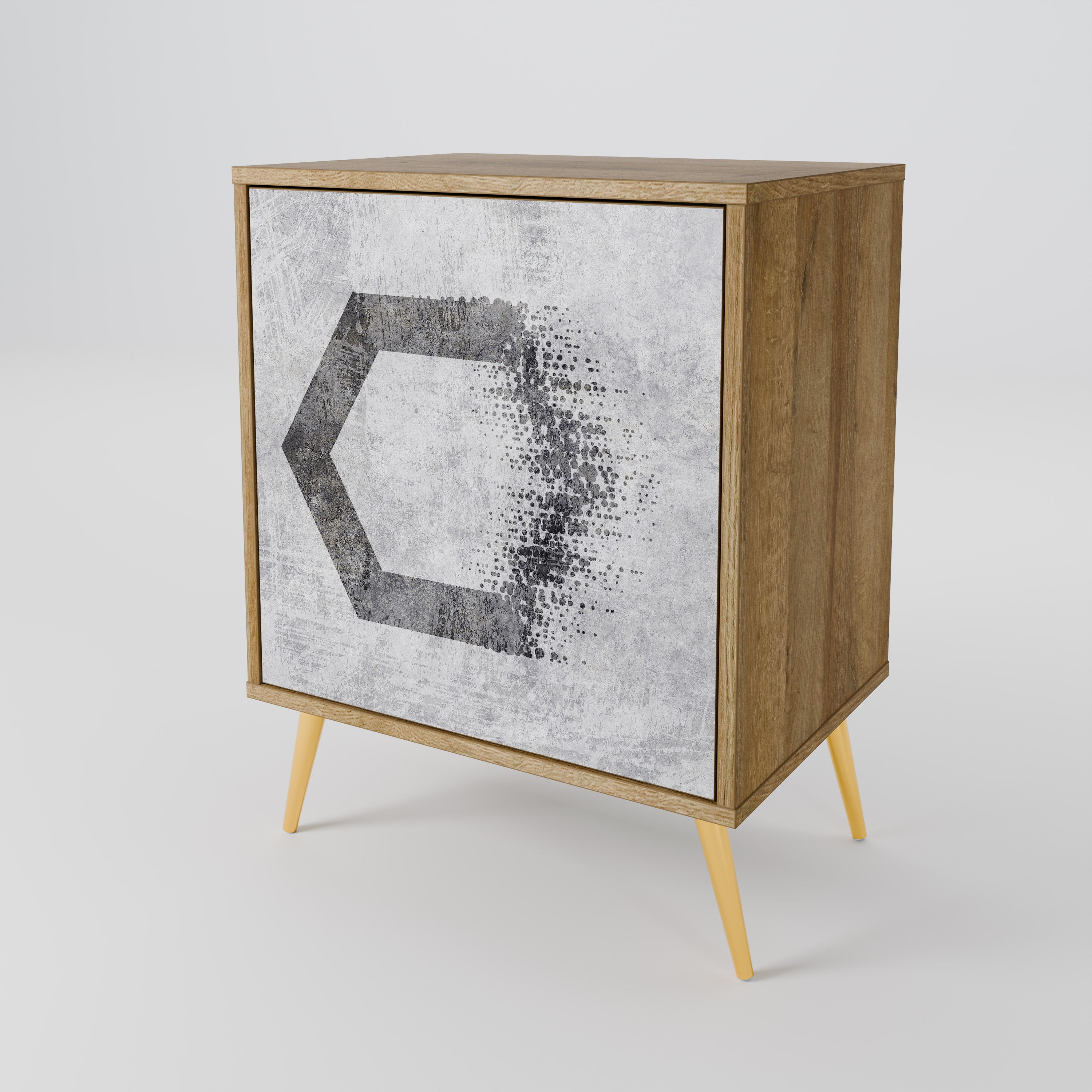HEXAGONAL FIGURES Komoda 1-drzwiowa korpus Dąb Riva