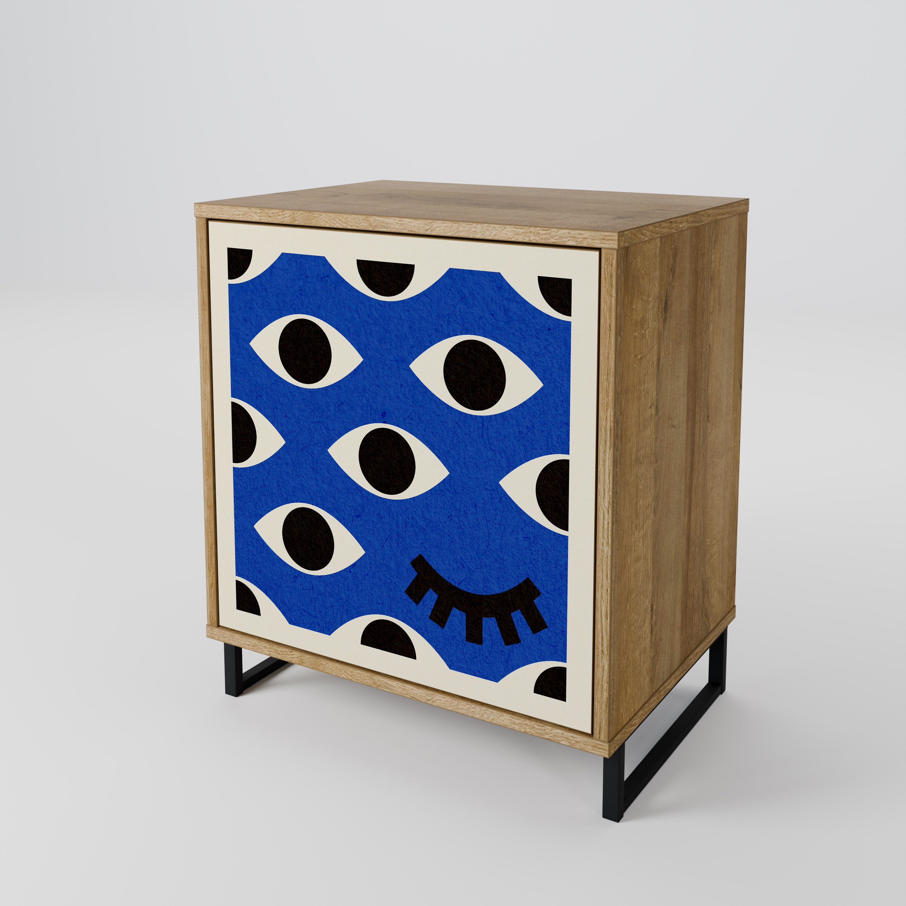 GEOMETRIC EYES Komoda 1-drzwiowa korpus Dąb Riva