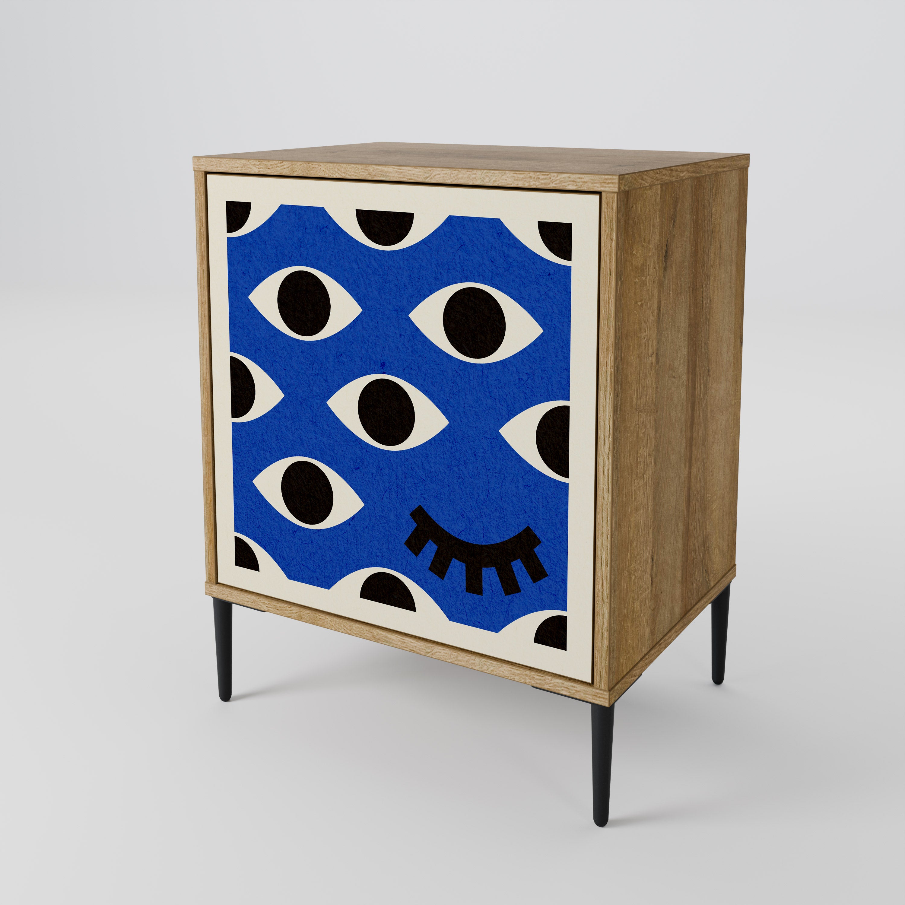 GEOMETRIC EYES Komoda 1-drzwiowa korpus Dąb Riva