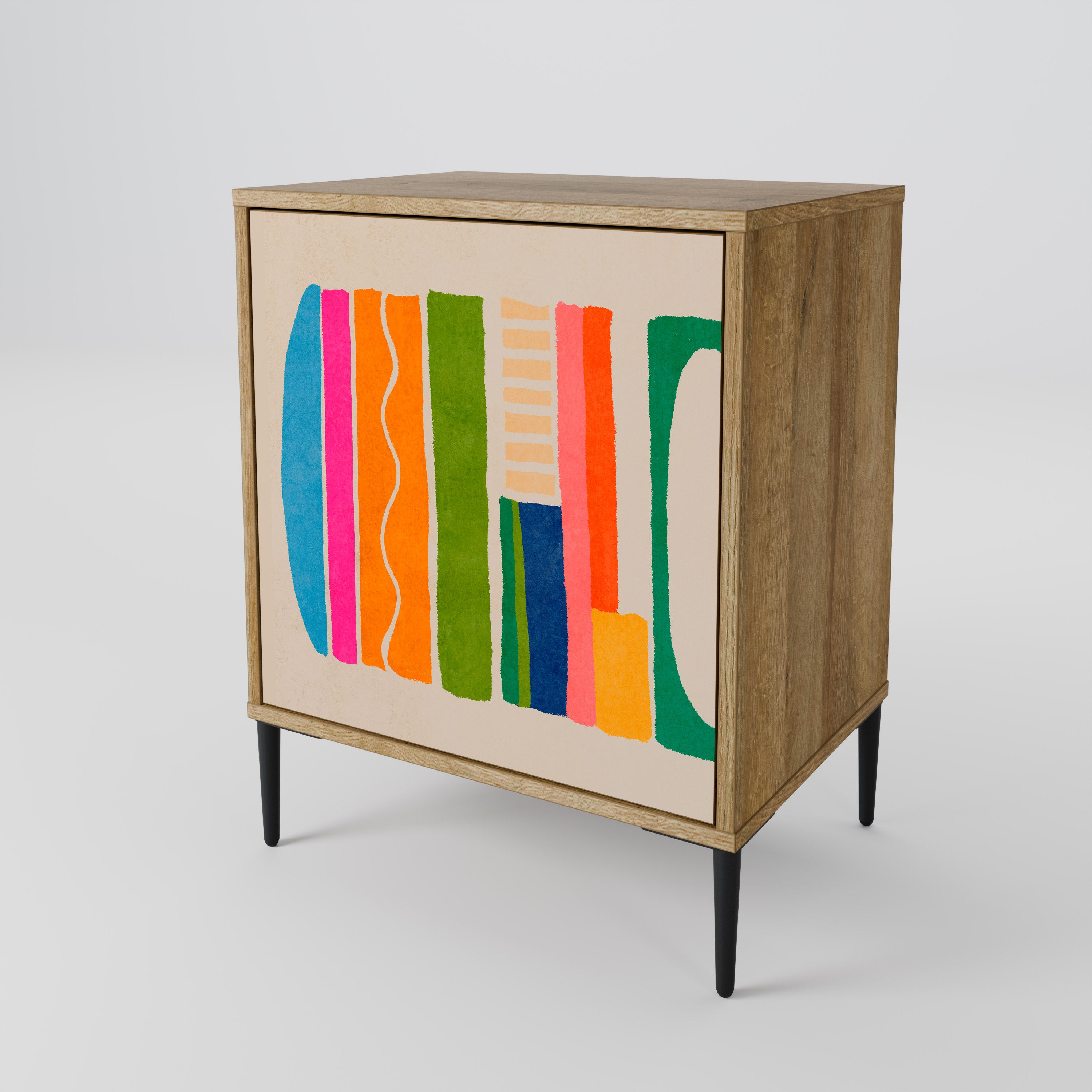 GEOMETRIC SHINE Komoda 1-drzwiowa korpus Dąb Riva
