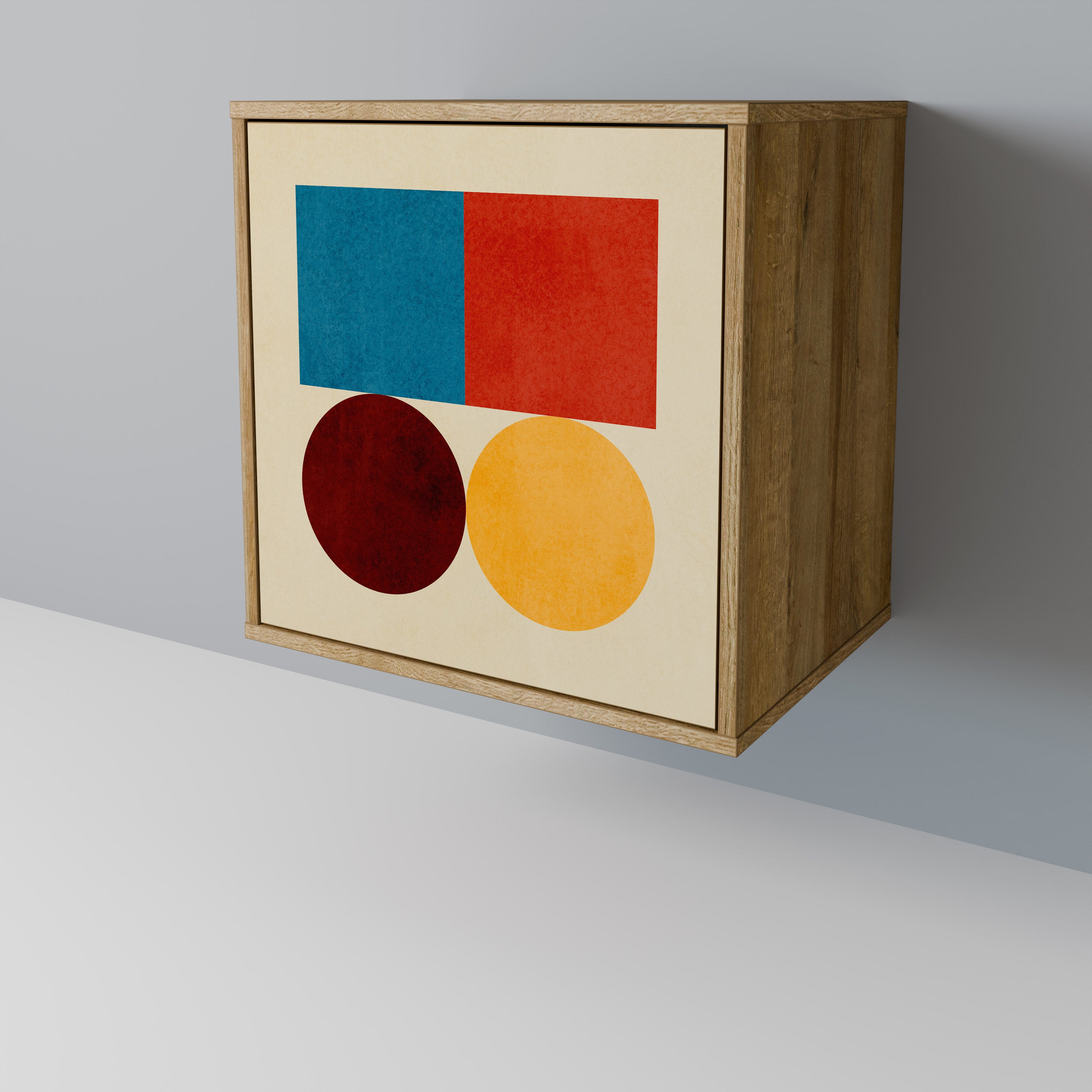 GEOMETRIC PUZZLE Komoda 1-drzwiowa korpus Dąb Riva