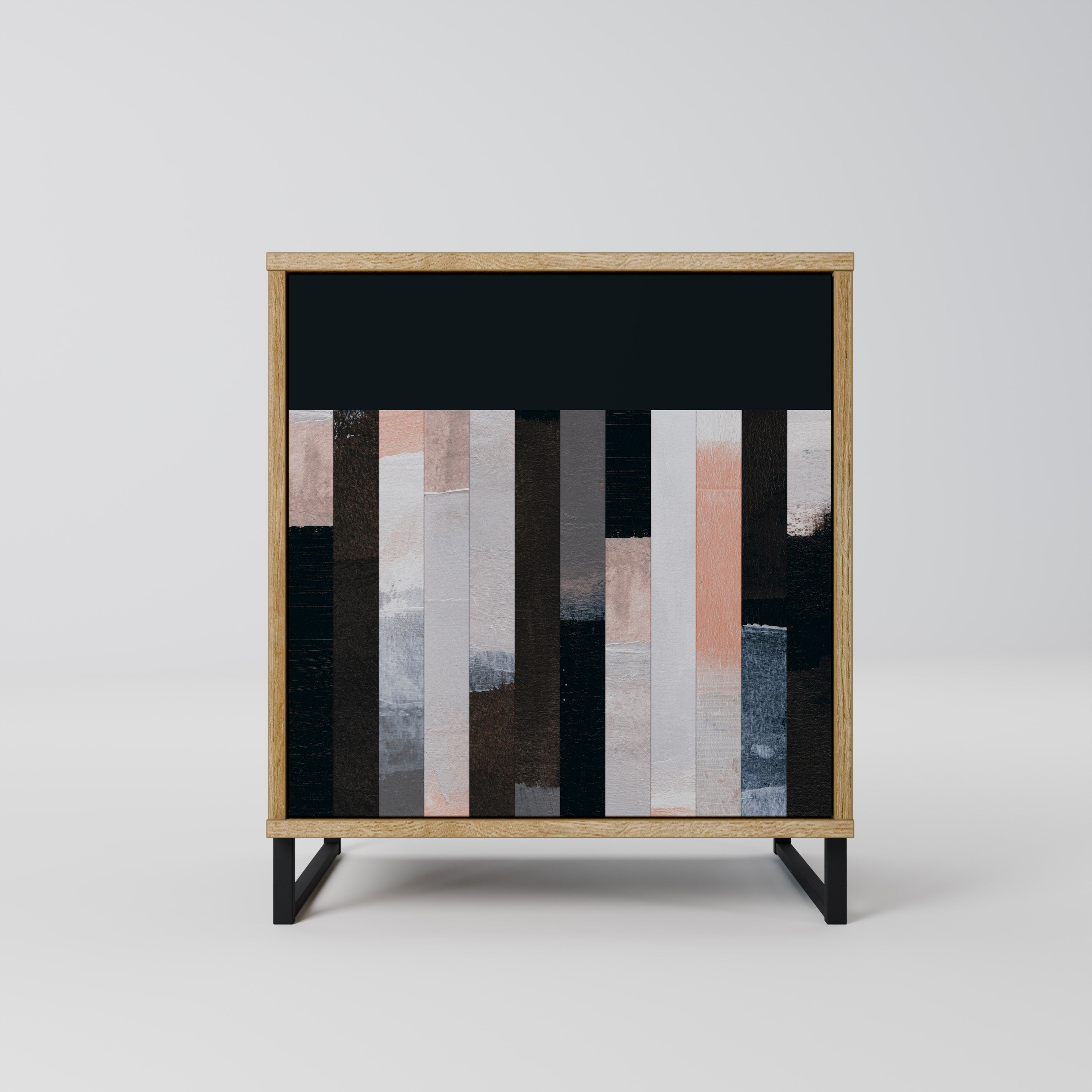 COLLAGE OF RECTANGLES Komoda 1-drzwiowa korpus Dąb Riva