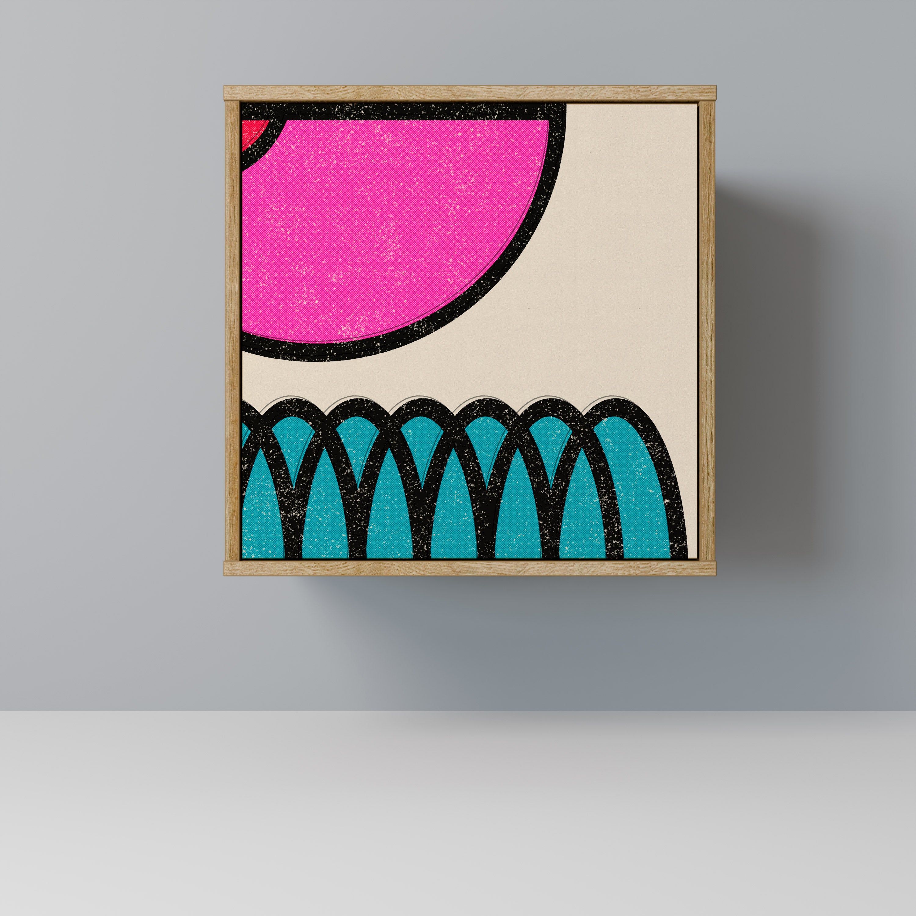 GEOMETRIC RHAPSODY Komoda 1-drzwiowa korpus Dąb Riva