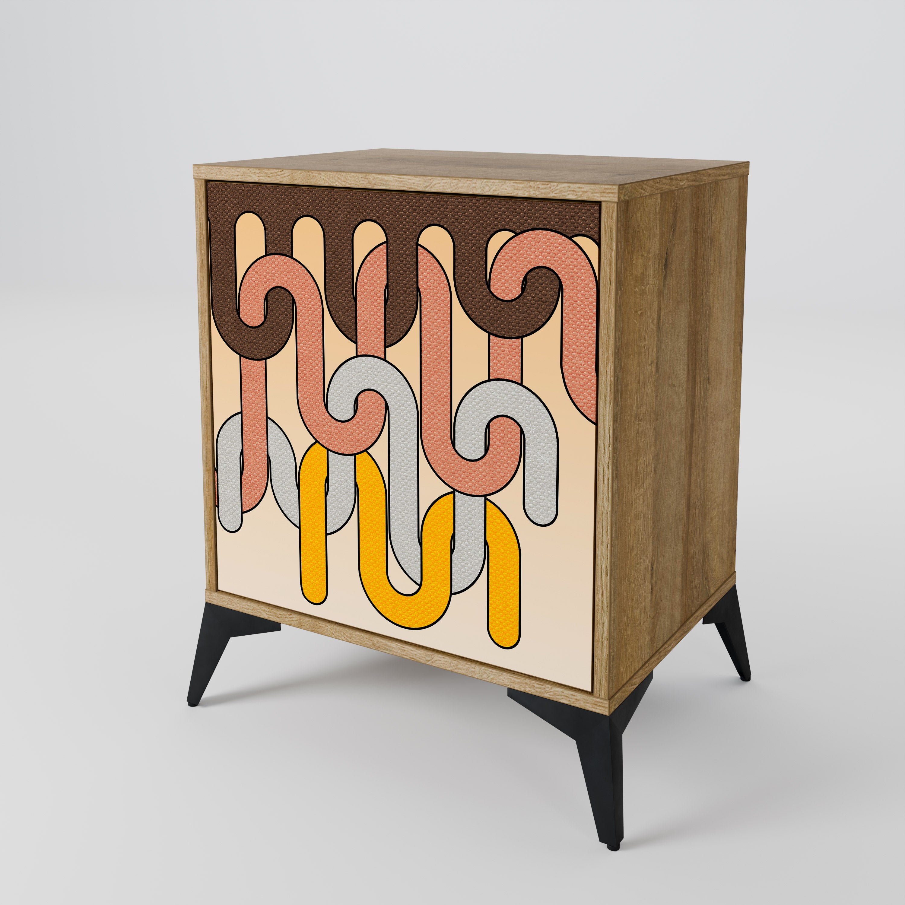 COLORFUL STRINGS Komoda 1-drzwiowa korpus Dąb Riva