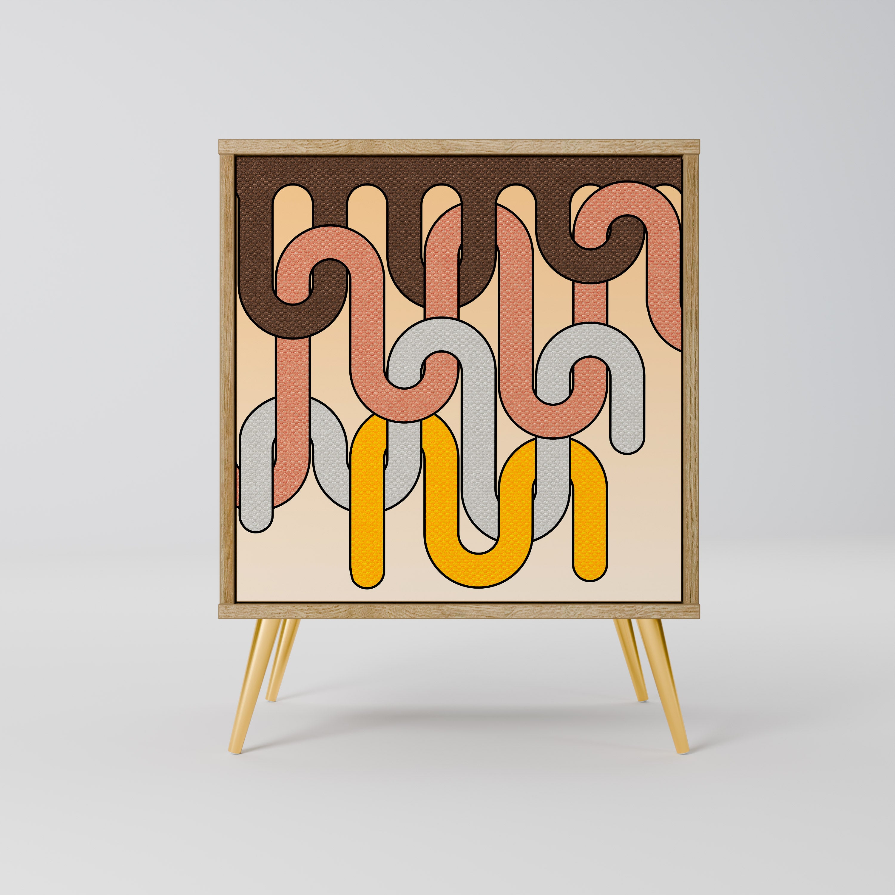 COLORFUL STRINGS Komoda 1-drzwiowa korpus Dąb Riva