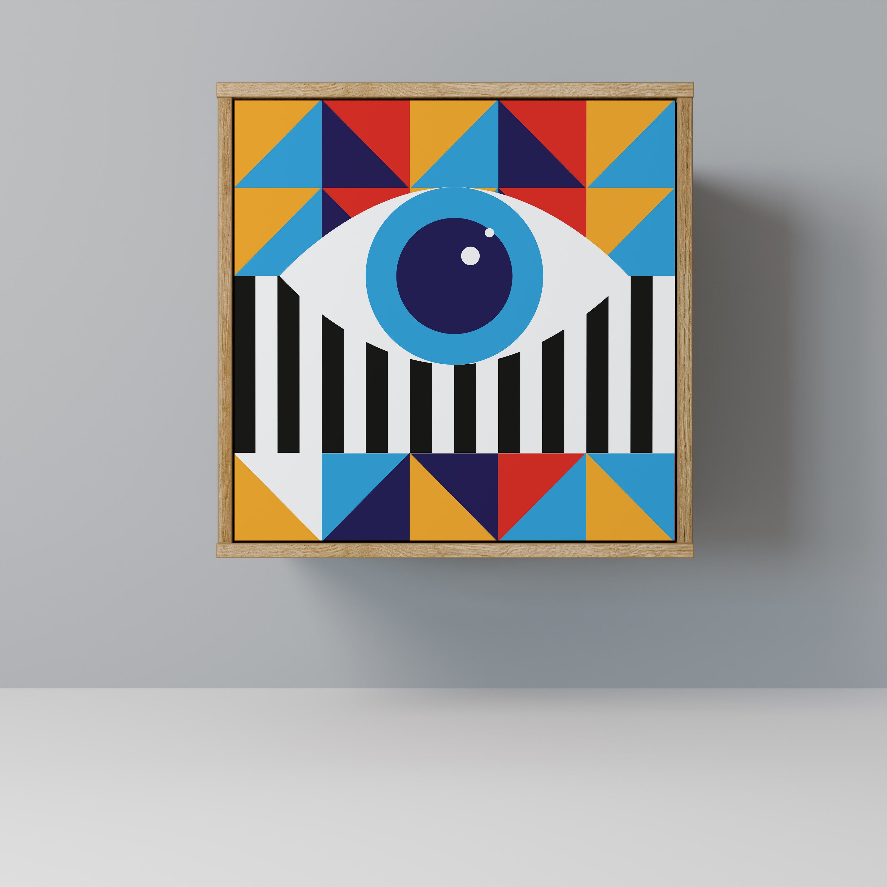 ABSTRACTION AND GEOMETRY Komoda 1-drzwiowa korpus Dąb Riva