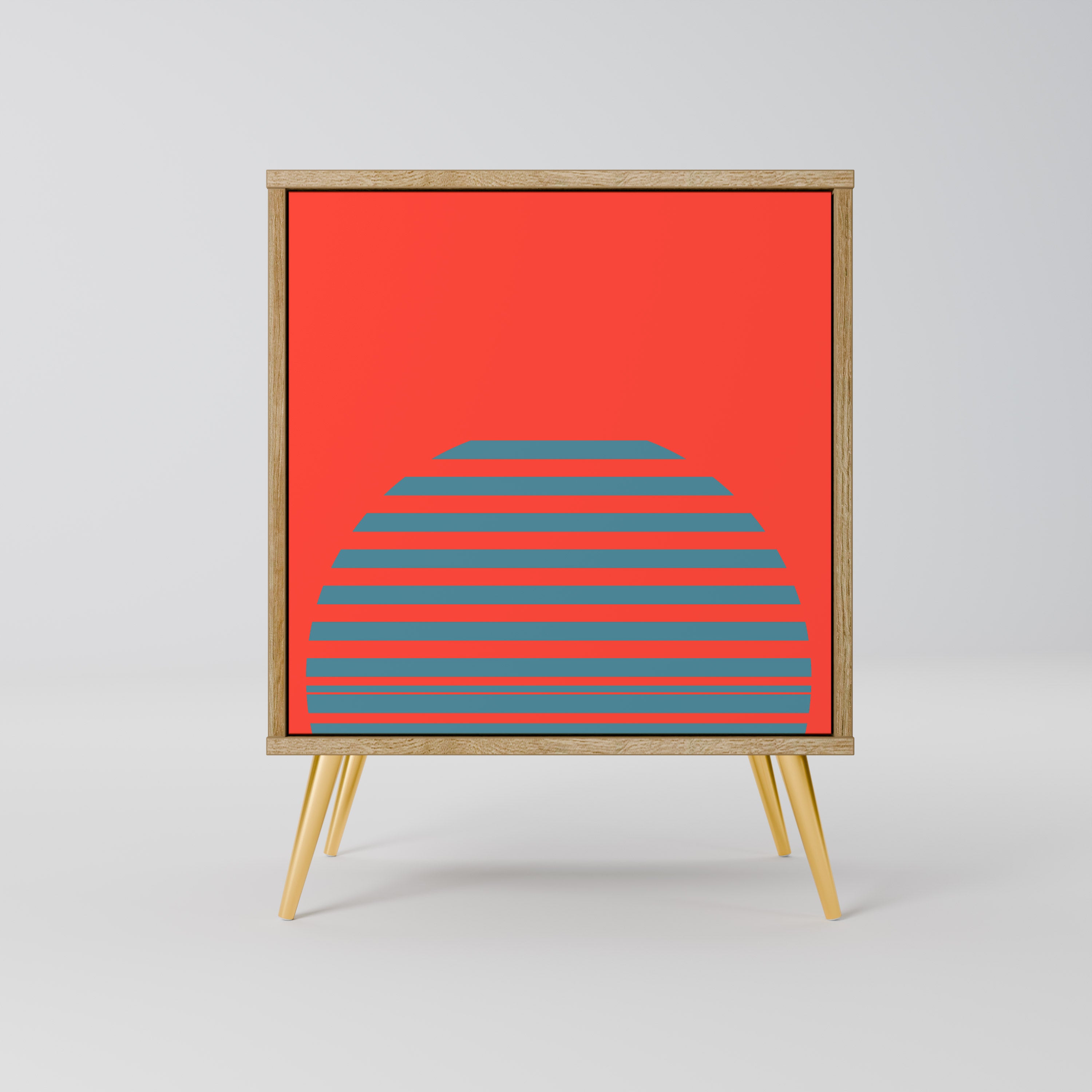 RISING GEOMETRY STARS Komoda 1-drzwiowa korpus Dąb Riva