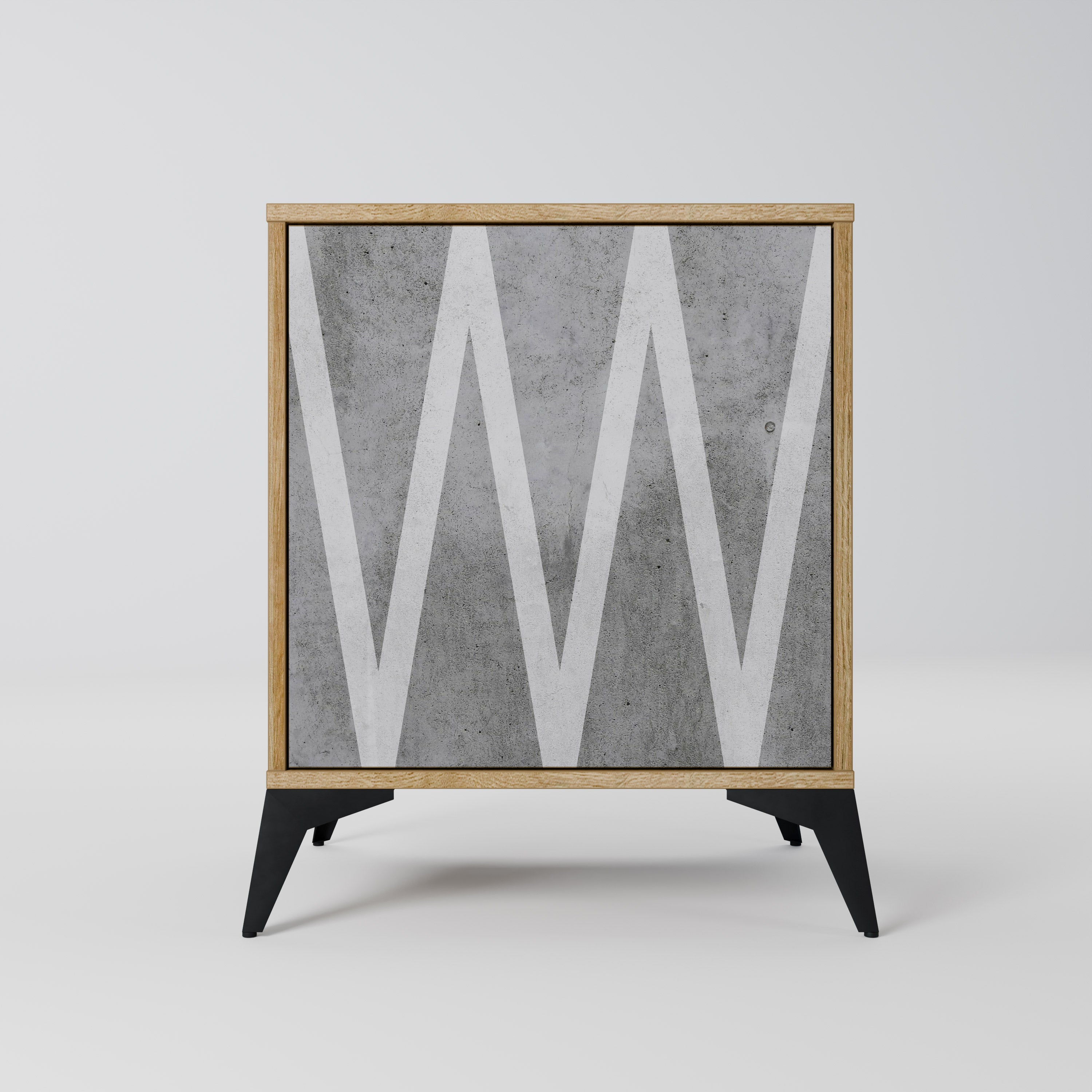 SOLID ZIG ZAG Komoda 1-drzwiowa korpus Dąb Riva