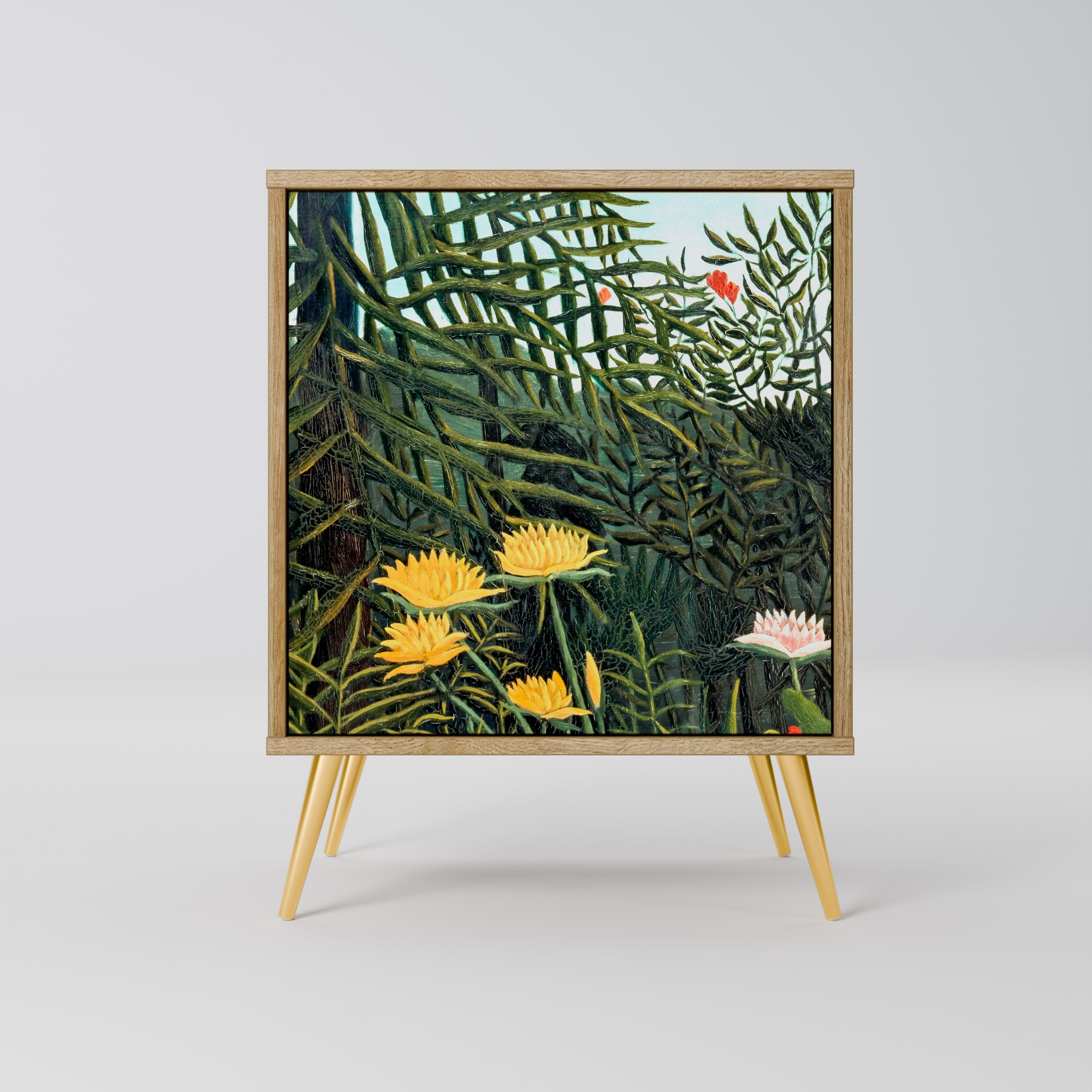 VIRGIN FOREST WITH SUNSET Komoda 1-drzwiowa korpus Dąb Riva