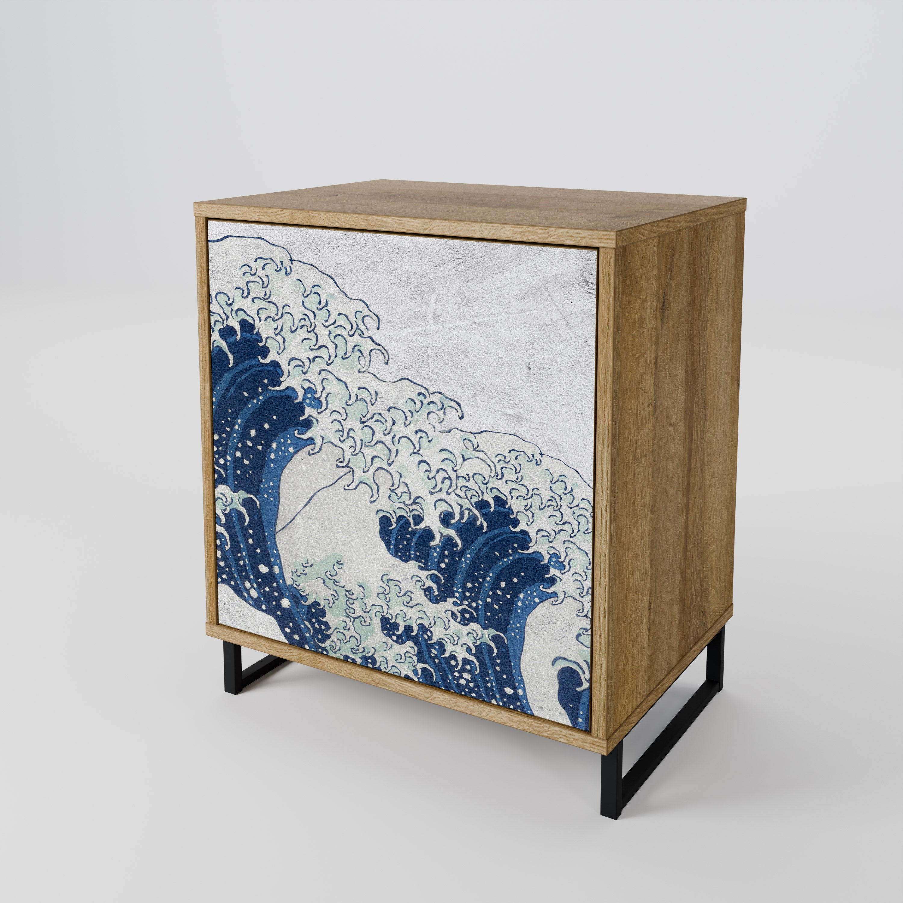 THE GREAT WAVE AT KANAGAWA Komoda 1-drzwiowa korpus Dąb Riva