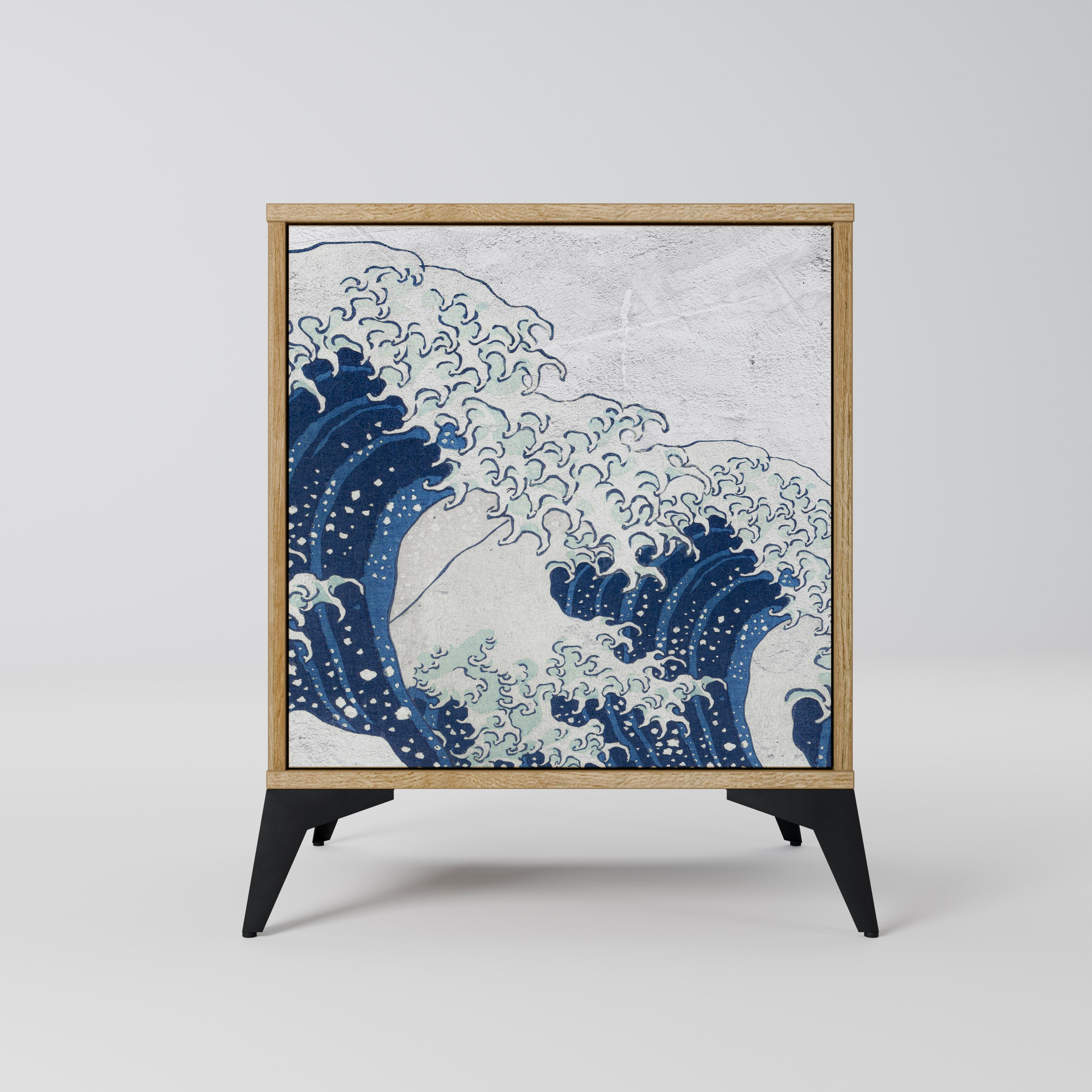 THE GREAT WAVE AT KANAGAWA Komoda 1-drzwiowa korpus Dąb Riva