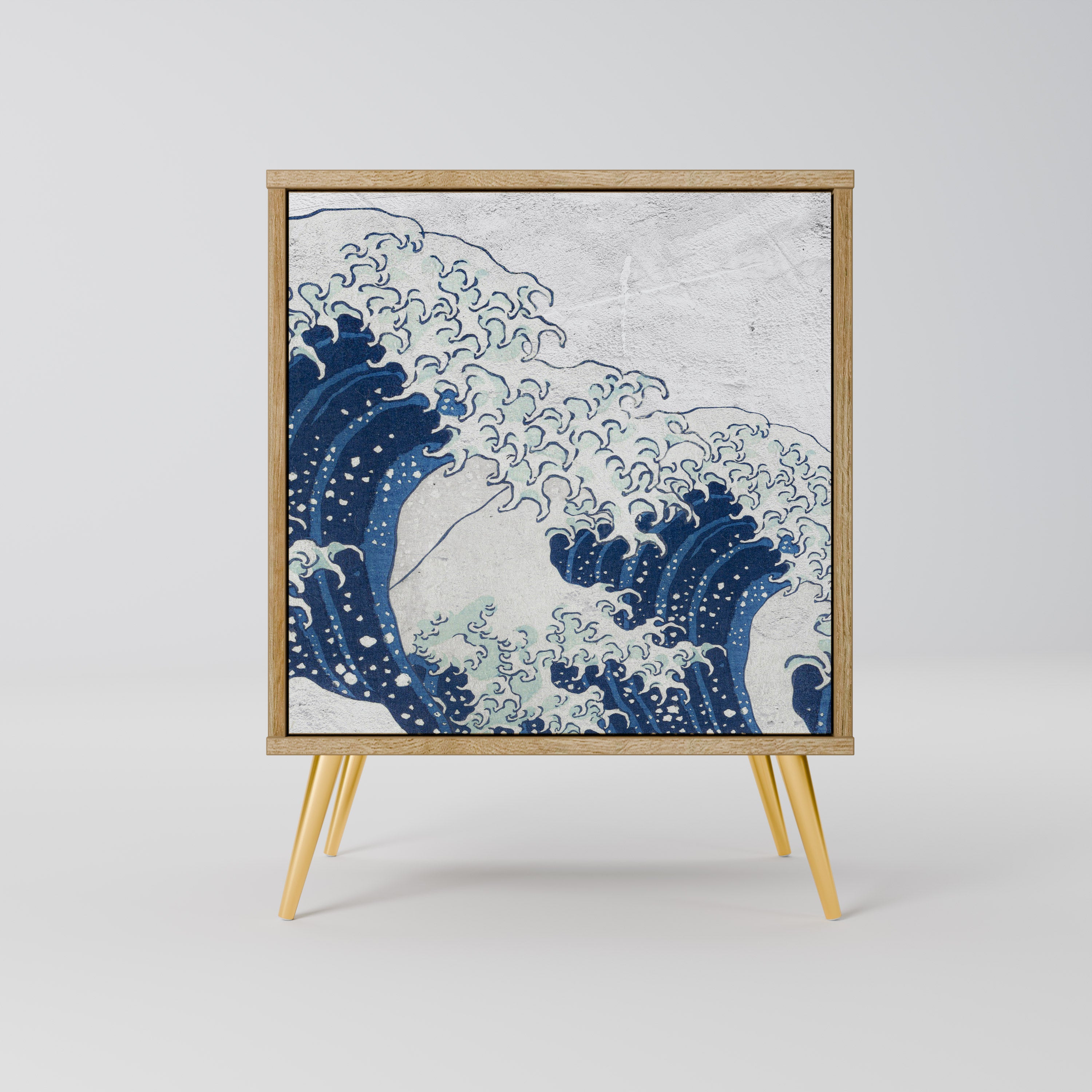 THE GREAT WAVE AT KANAGAWA Komoda 1-drzwiowa korpus Dąb Riva