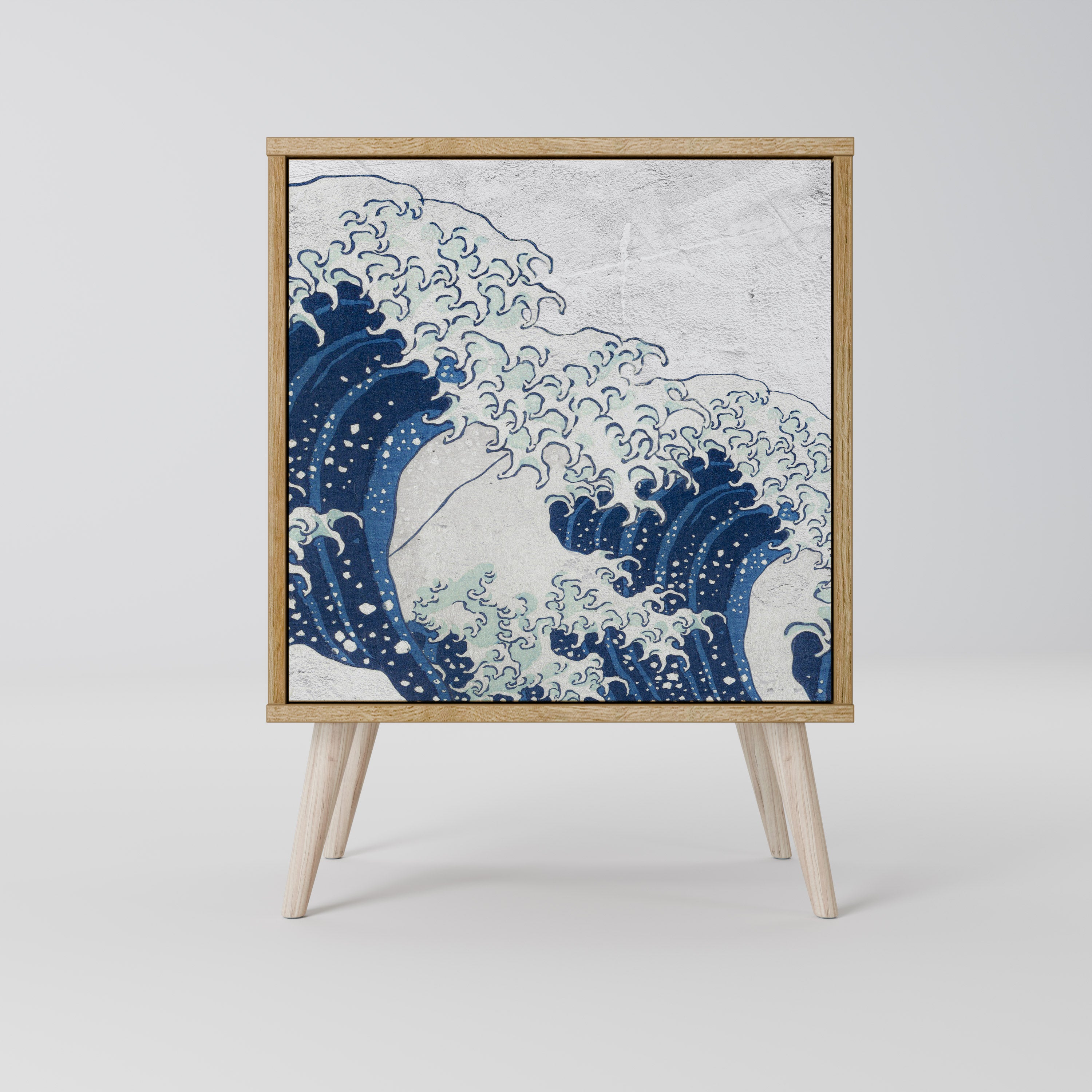 THE GREAT WAVE AT KANAGAWA Komoda 1-drzwiowa korpus Dąb Riva