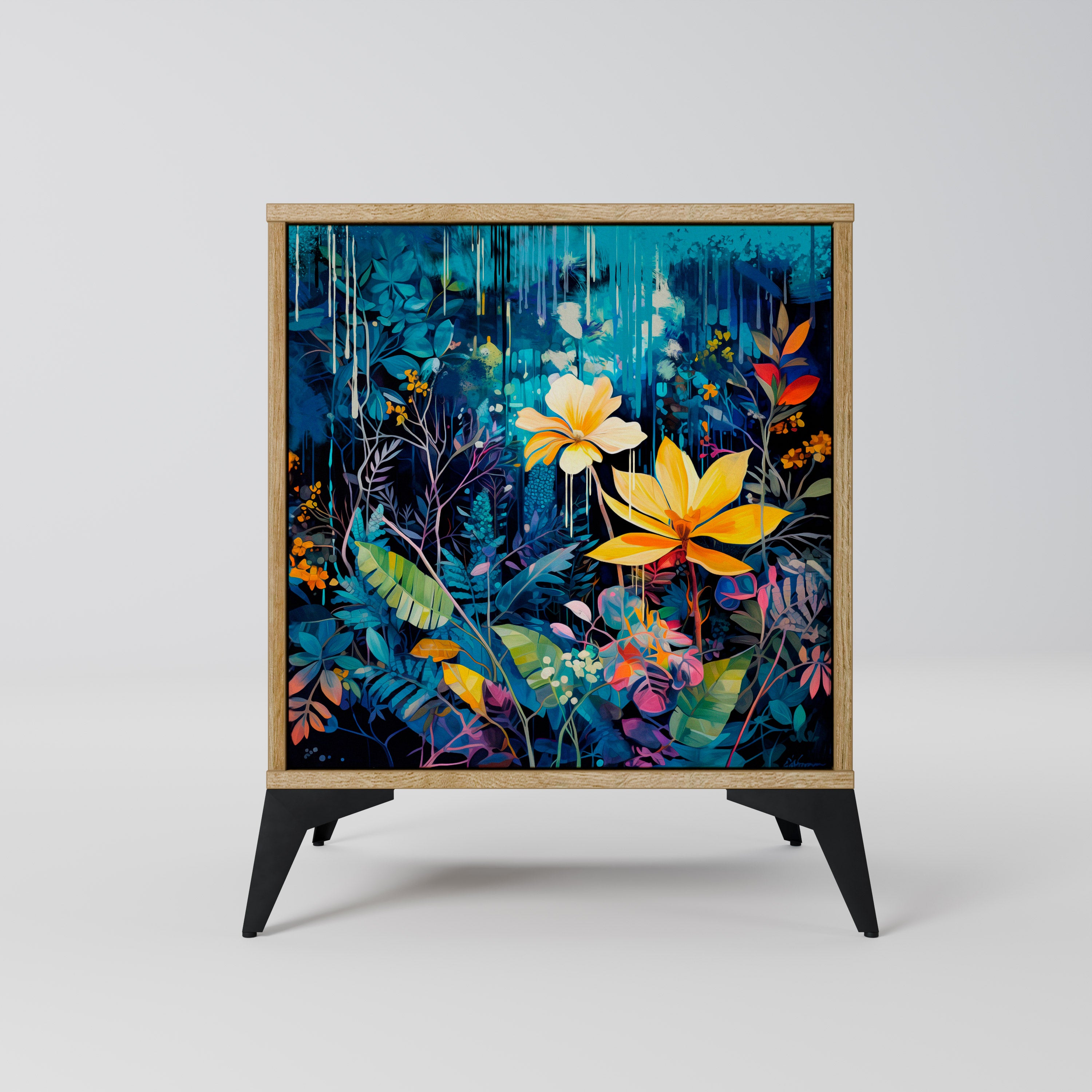 MIDNIGHT BLOSSOM Komoda 1-drzwiowa korpus Dąb Riva