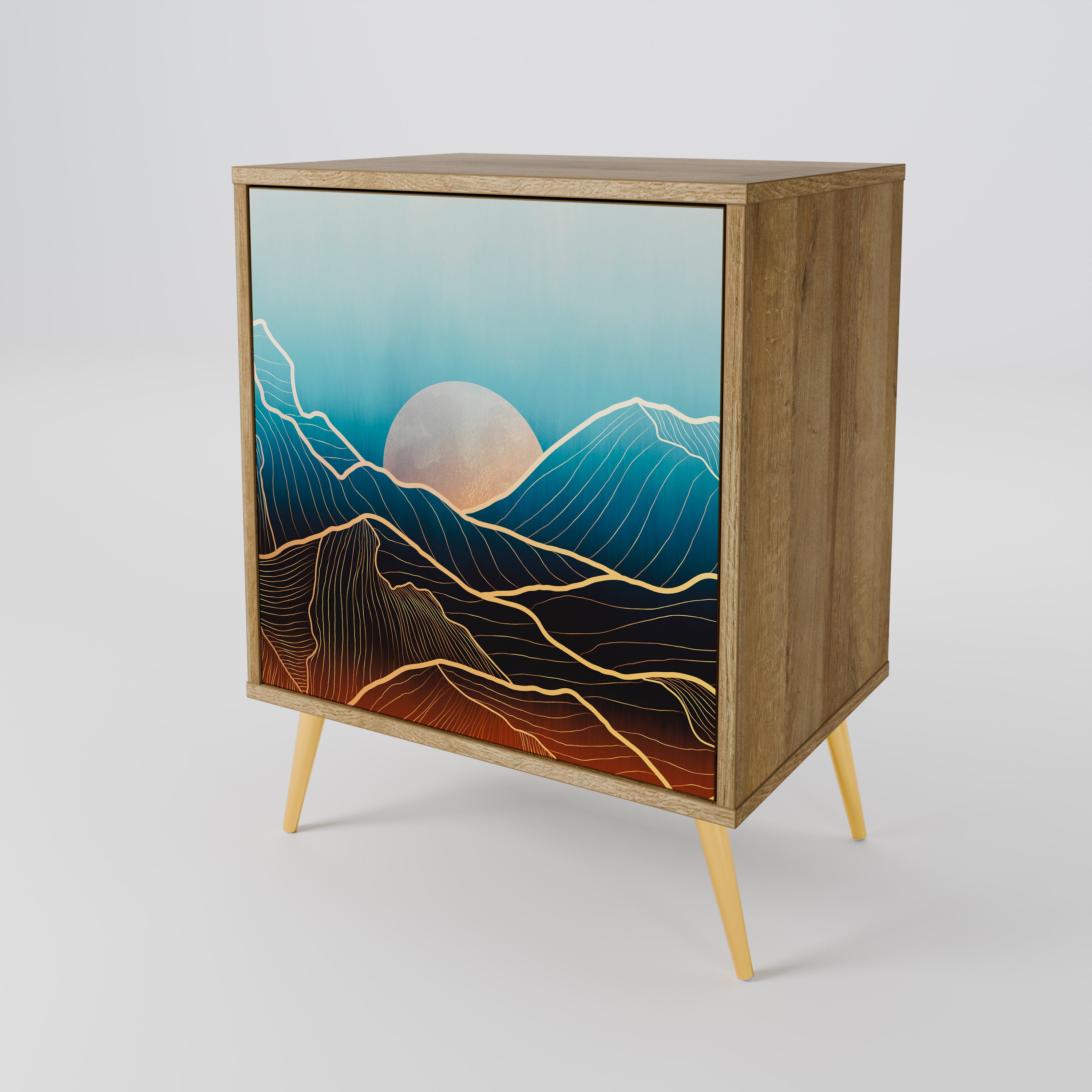 LUNAR SECRETS Komoda 1-drzwiowa korpus Dąb Riva