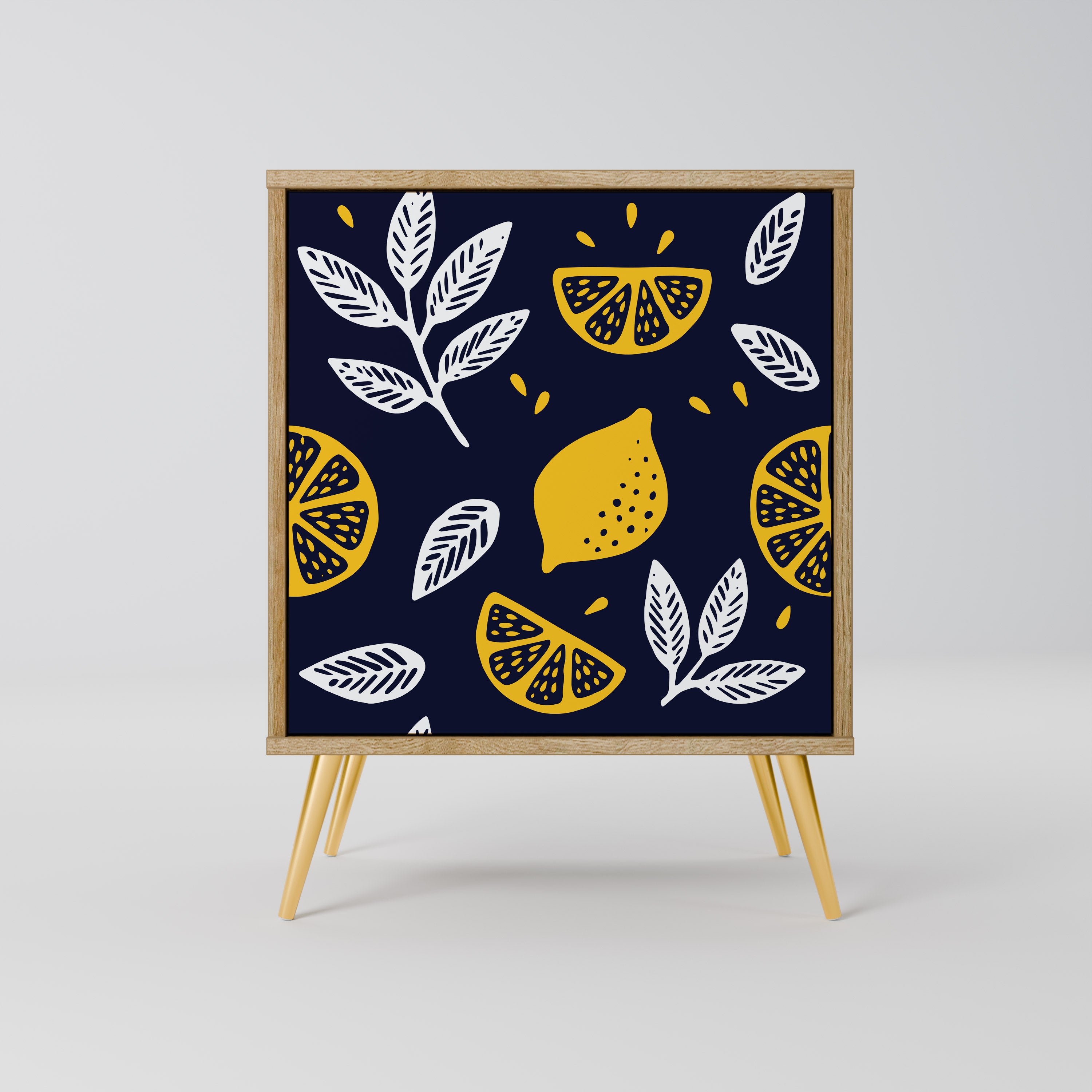 CITRUS BLACK AND WHITE Komoda 1-drzwiowa korpus Dąb Riva