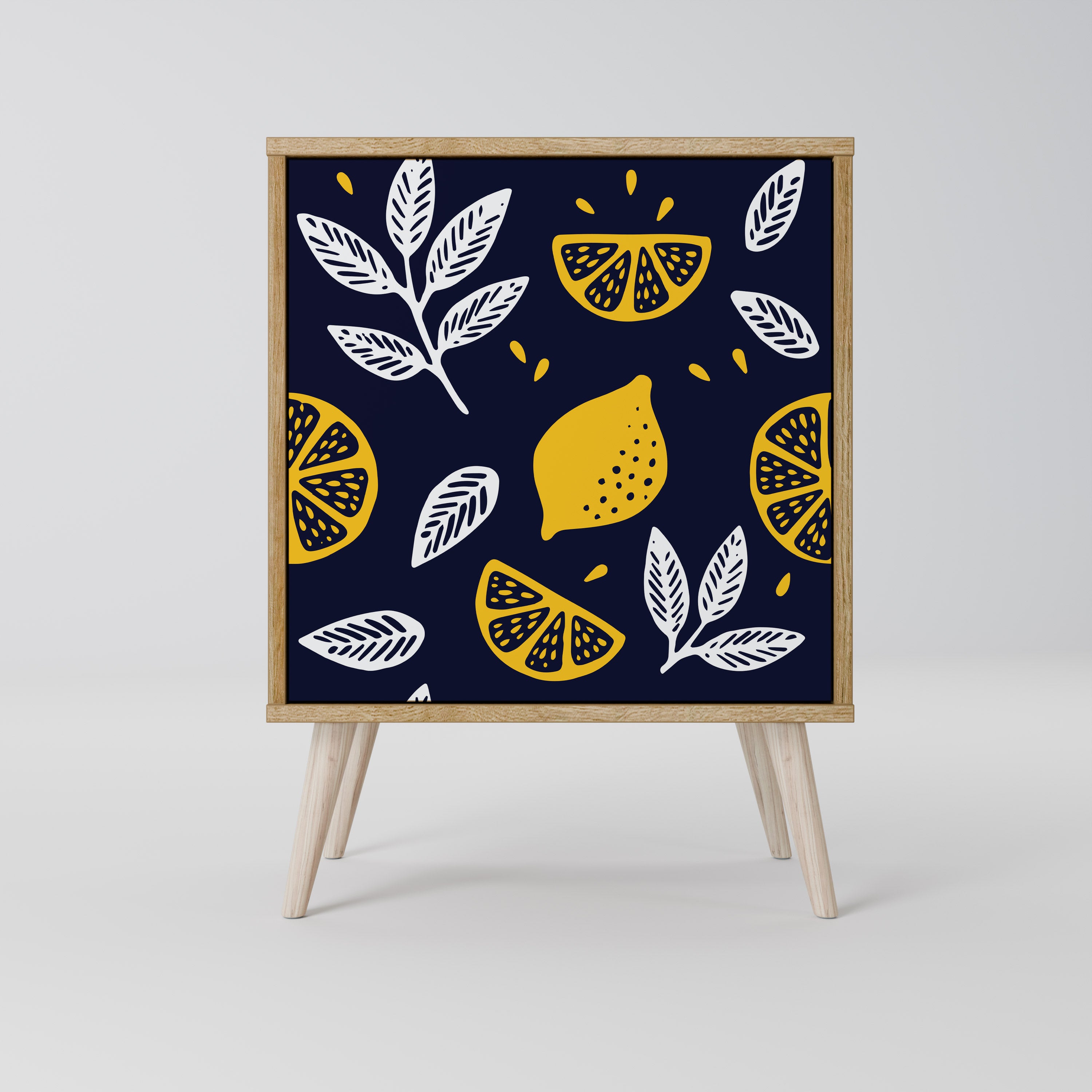 CITRUS BLACK AND WHITE Komoda 1-drzwiowa korpus Dąb Riva