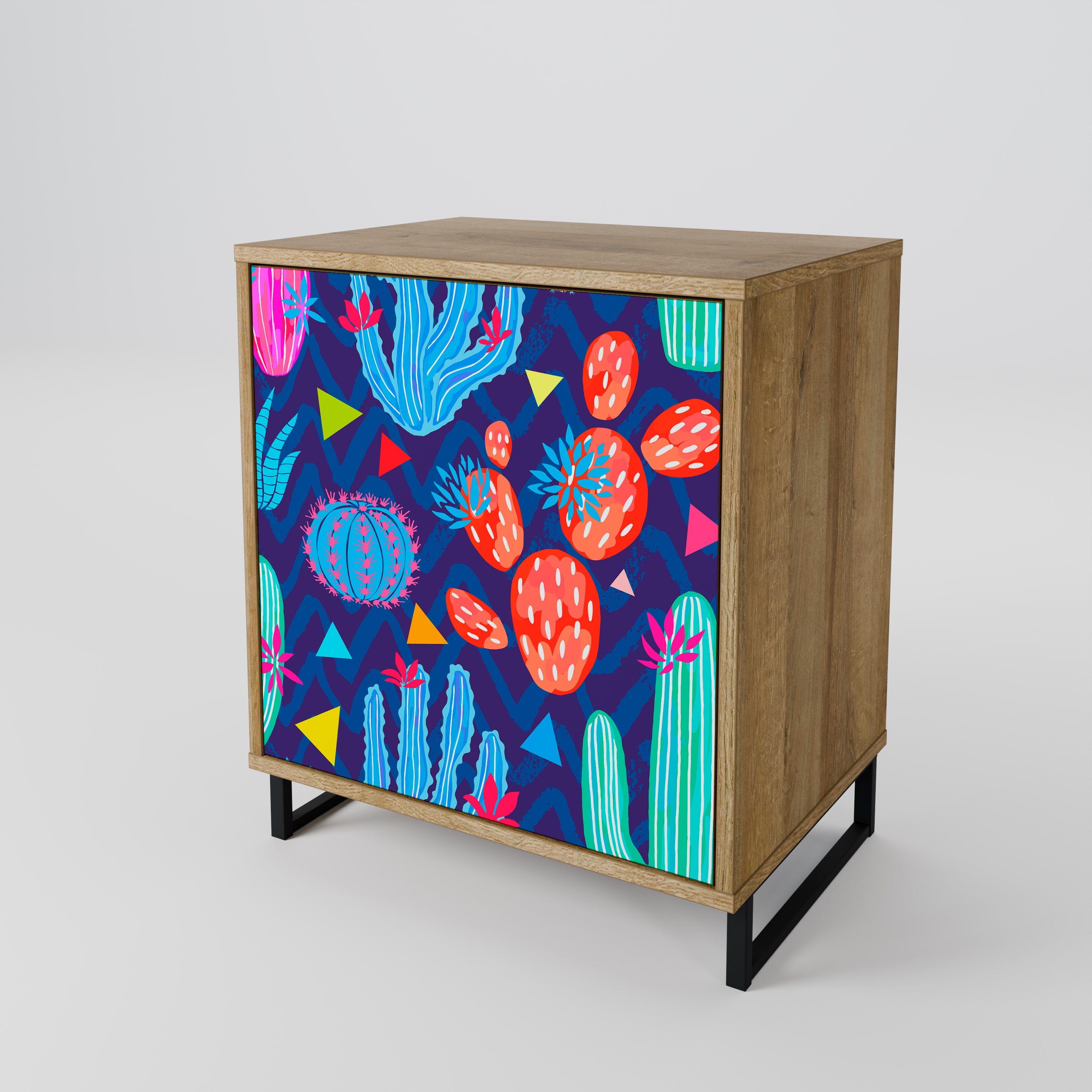 CACTUS VIBES Komoda 1-drzwiowa korpus Dąb Riva